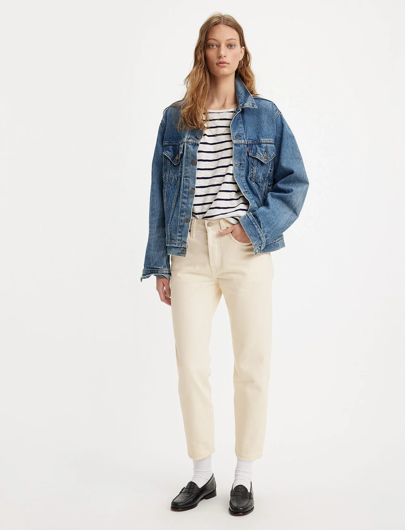 LEVI´S Women - 501 CROP ECRU BOOPER NO DAMAGE - straight jeans - whites - 0