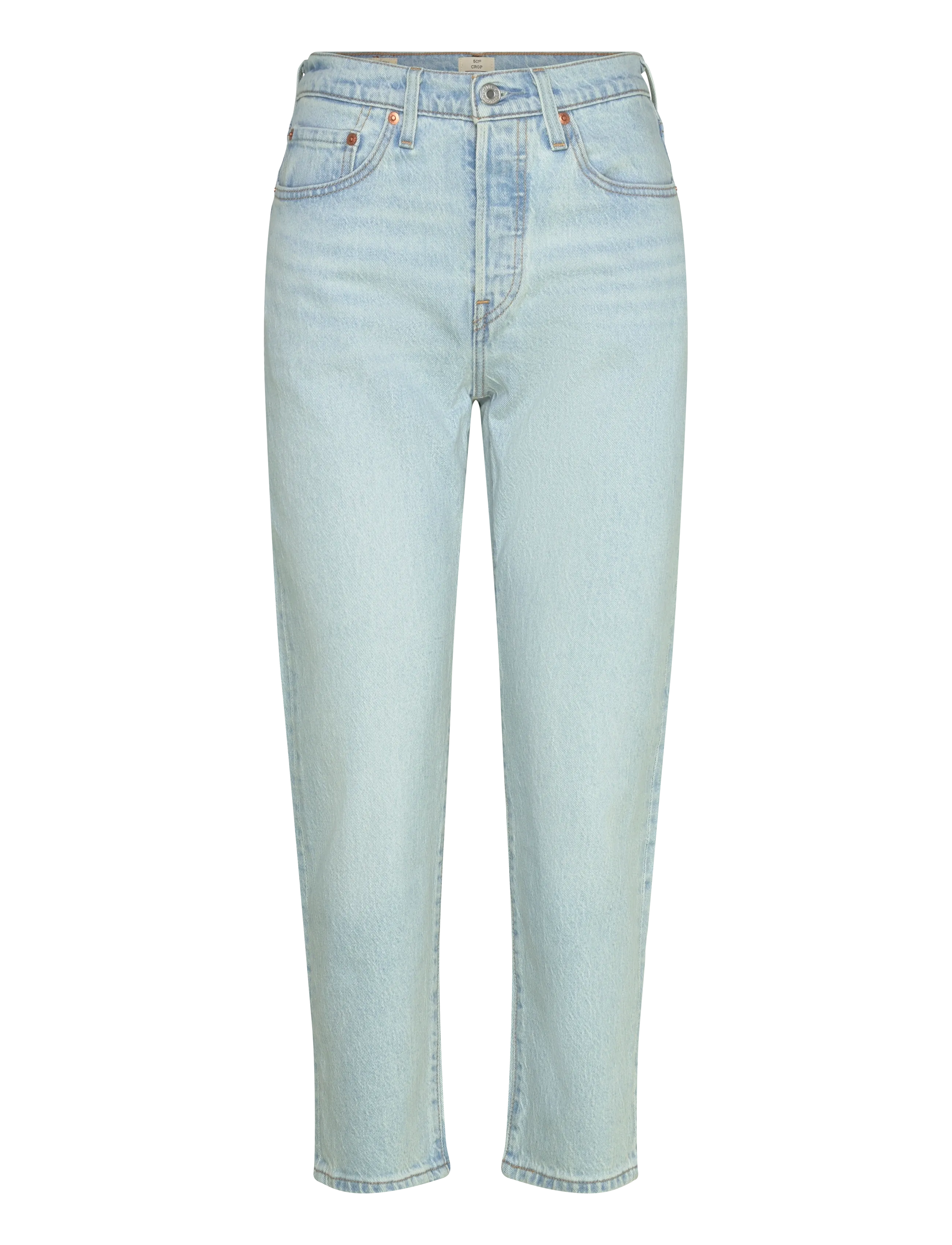 Levi's® 501 CROP WOW ME OVER - Mom jeans - LIGHT INDIGO - WORN IN / blue