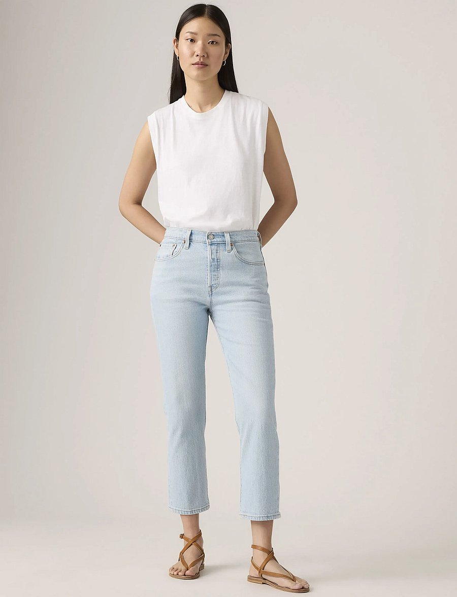 Levi's® - 501 CROP WOW ME OVER - mom-jeans - light indigo - worn in - 0