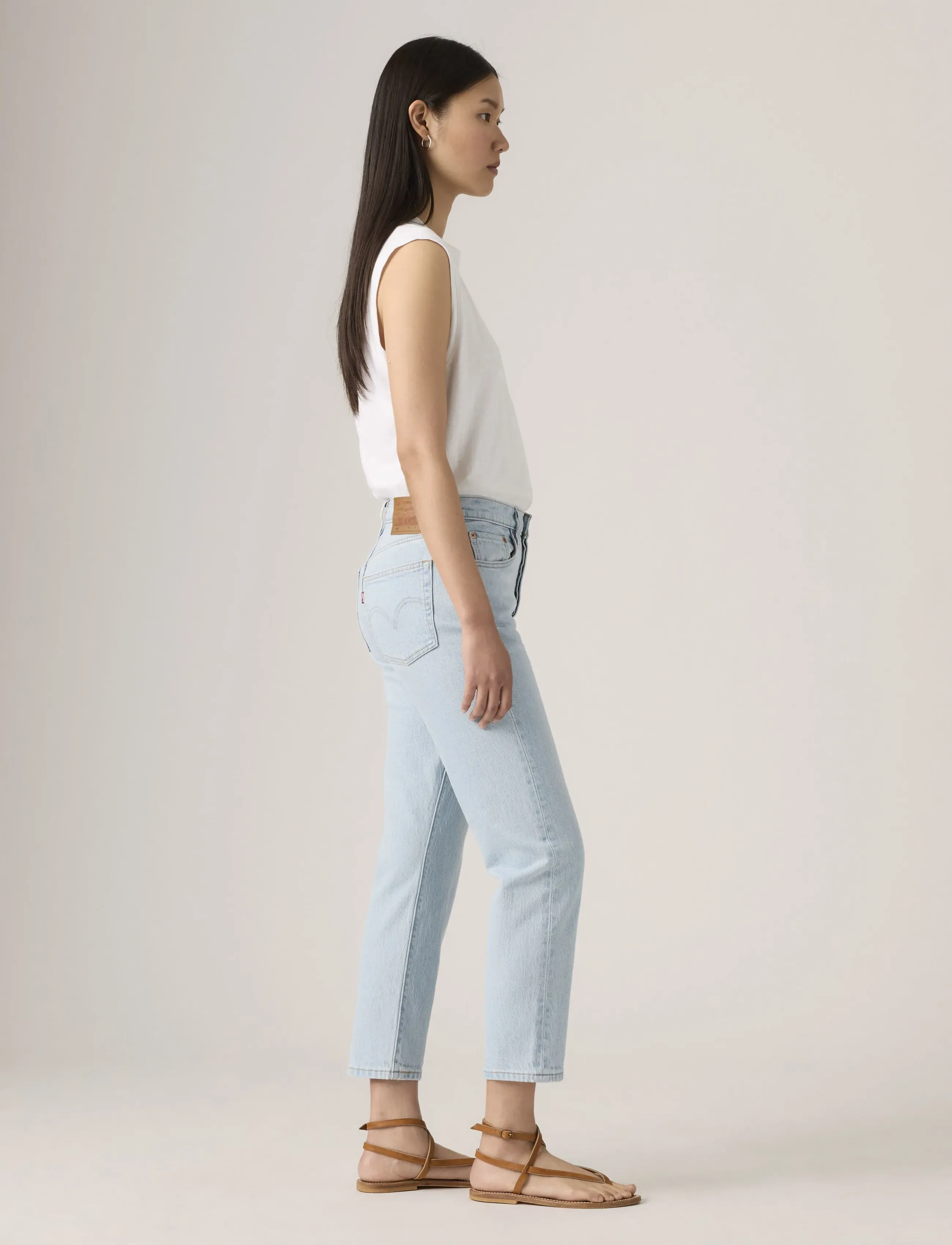 Levi's® - 501 CROP WOW ME OVER - mom-lõikega teksad - light indigo - worn in - 3