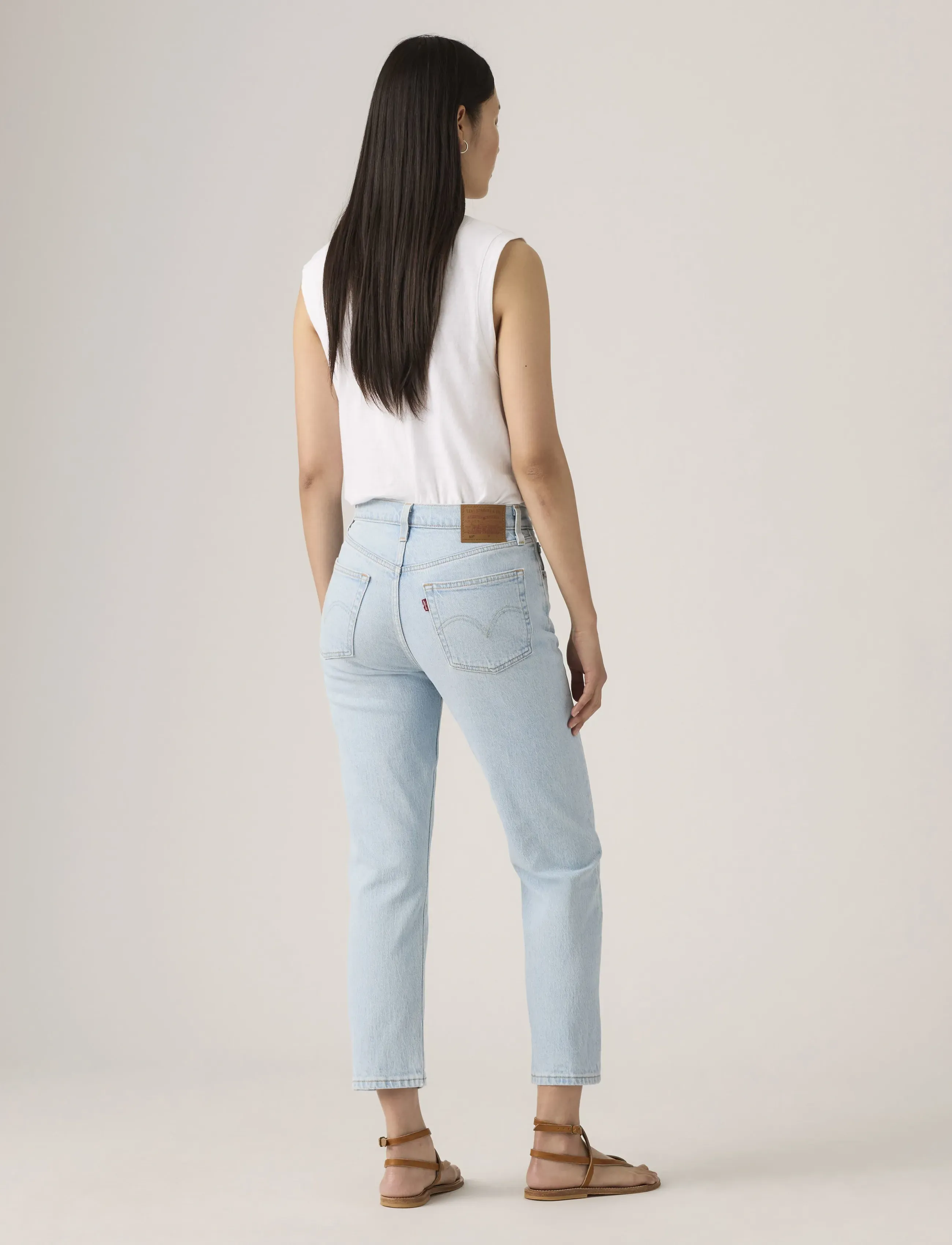 Levi's® - 501 CROP WOW ME OVER - mom-lõikega teksad - light indigo - worn in - 4