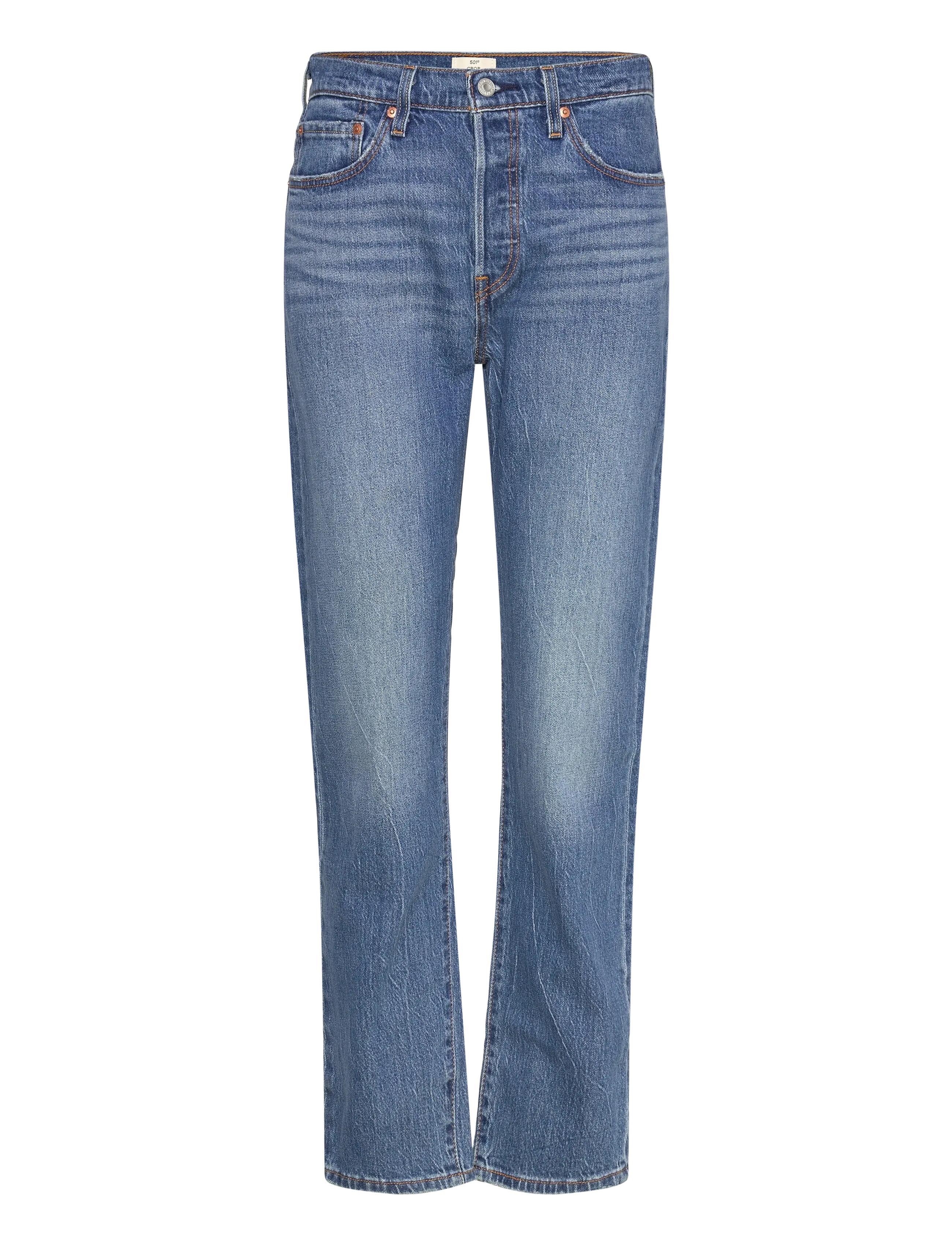 Levi's® 501 CROP ERIN CANT WAIT STRETC - Transitional Layering - MED INDIGO - WORN IN / blue