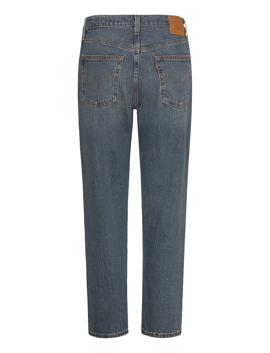Levi's® - 501 CROP SCANNED ANSWERS - tiesaus kirpimo džinsai - med indigo - worn in - 2