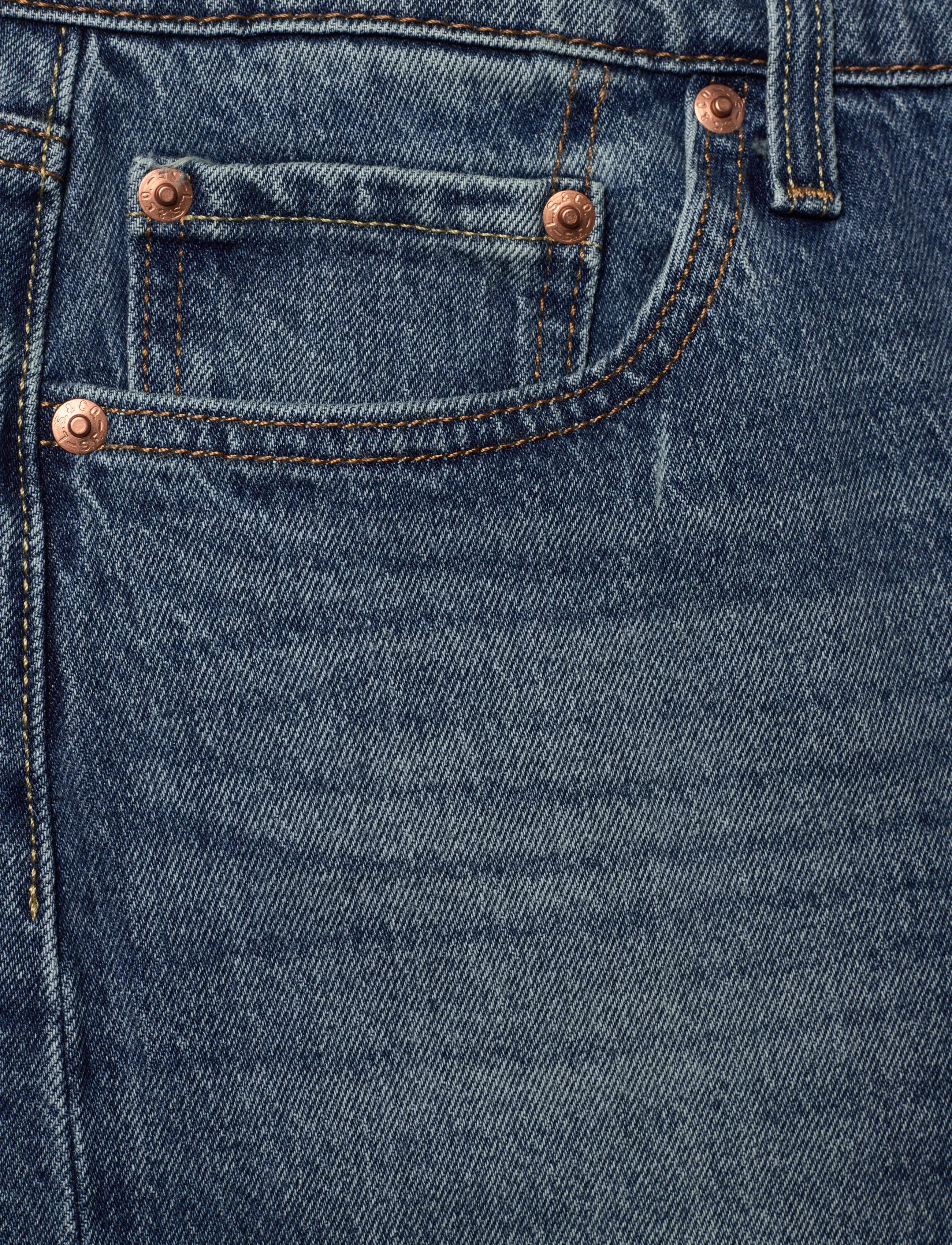 Levi's® - 501 CROP SCANNED ANSWERS - tiesaus kirpimo džinsai - med indigo - worn in - 3