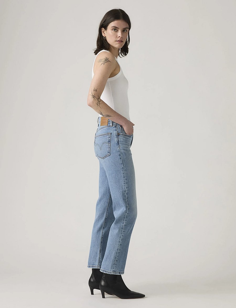 Levi's® - 501 CROP WHERE TO NOW NDX - gerade jeans - med indigo - worn in - 3