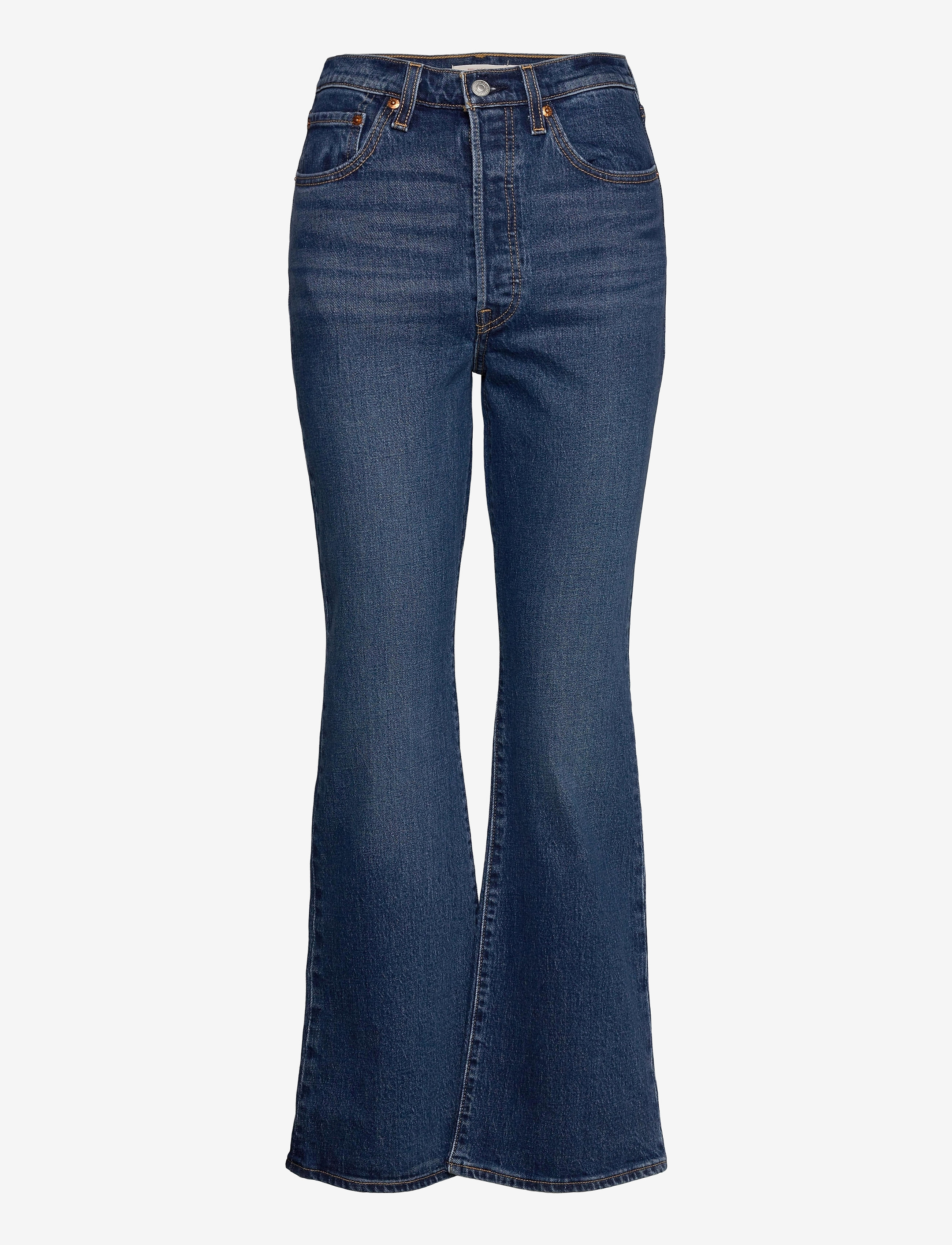 LEVI´S Women - RIBCAGE BOOT TURN UP - med indigo - worn in - 0