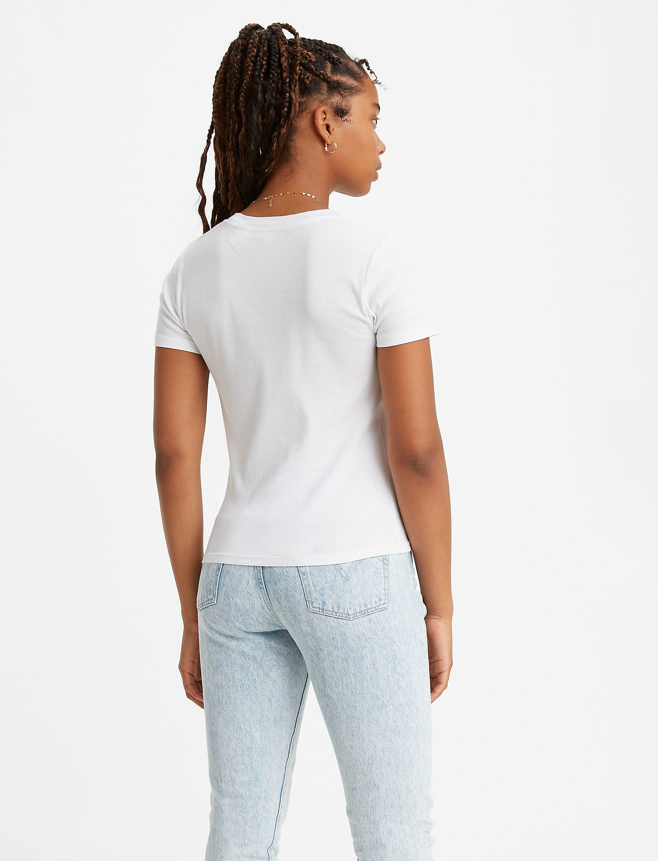 Levi's® - SS RIB BABY TEE WHITE + - neutrals - 3