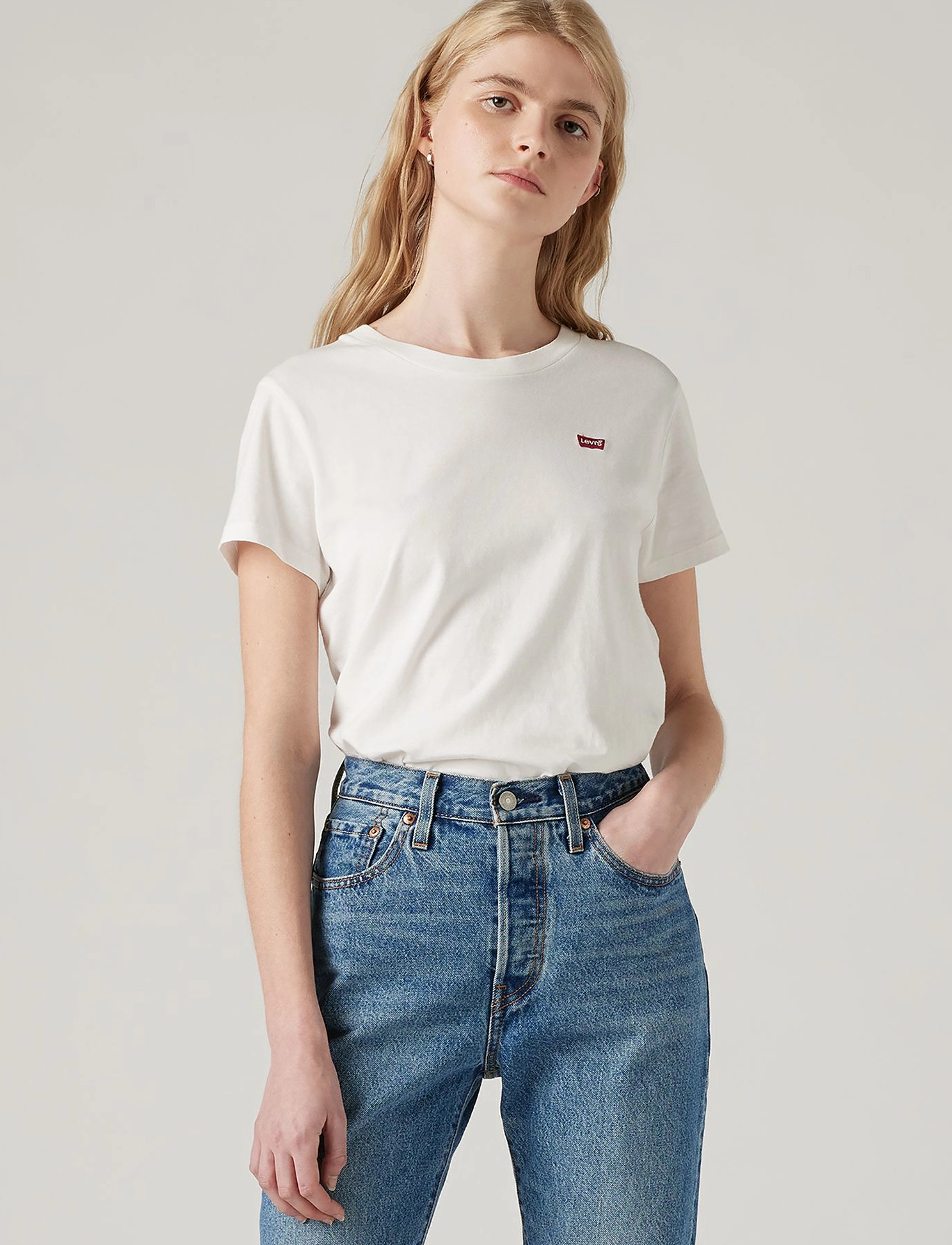 Levi's® - PERFECT TEE WHITE CN100XX - t-skjorter - neutrals - 3