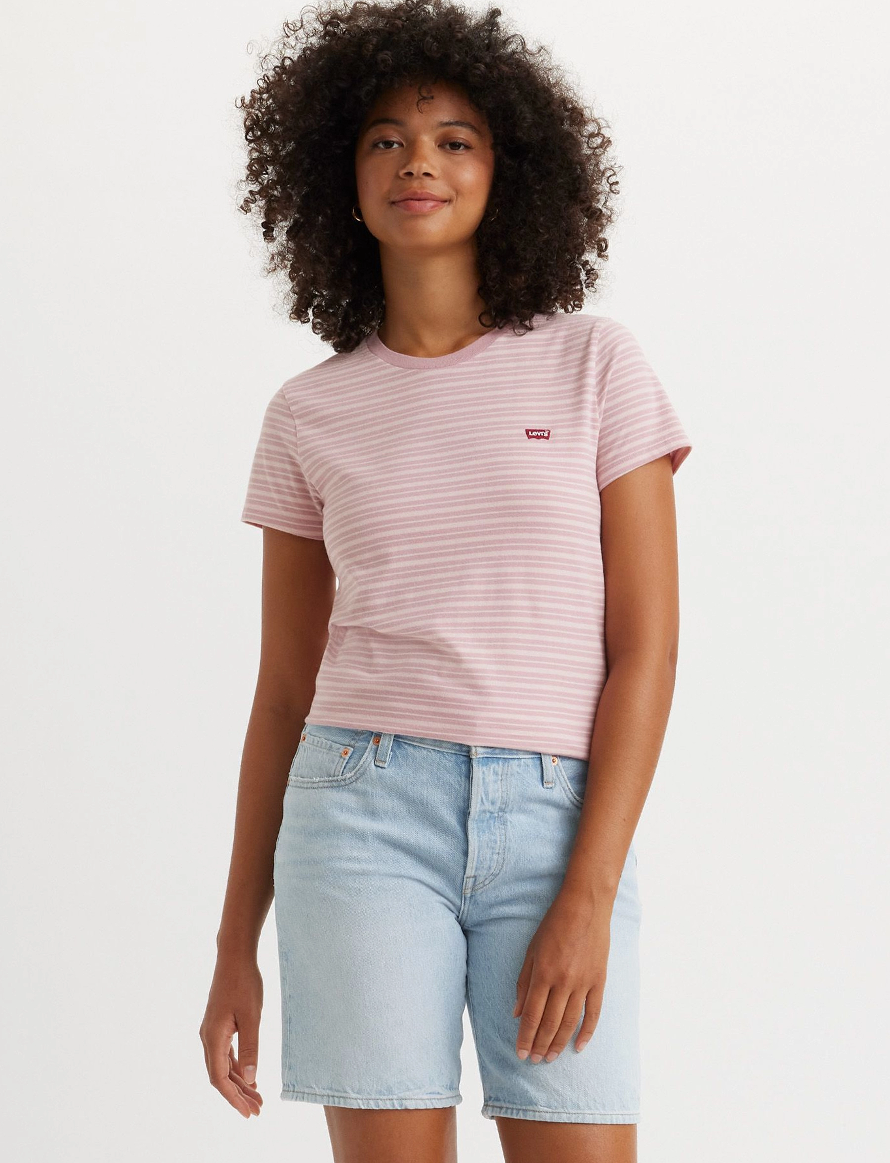 LEVI´S Women - PERFECT TEE TEA STRIPE KEEPSAK - pinks - 3