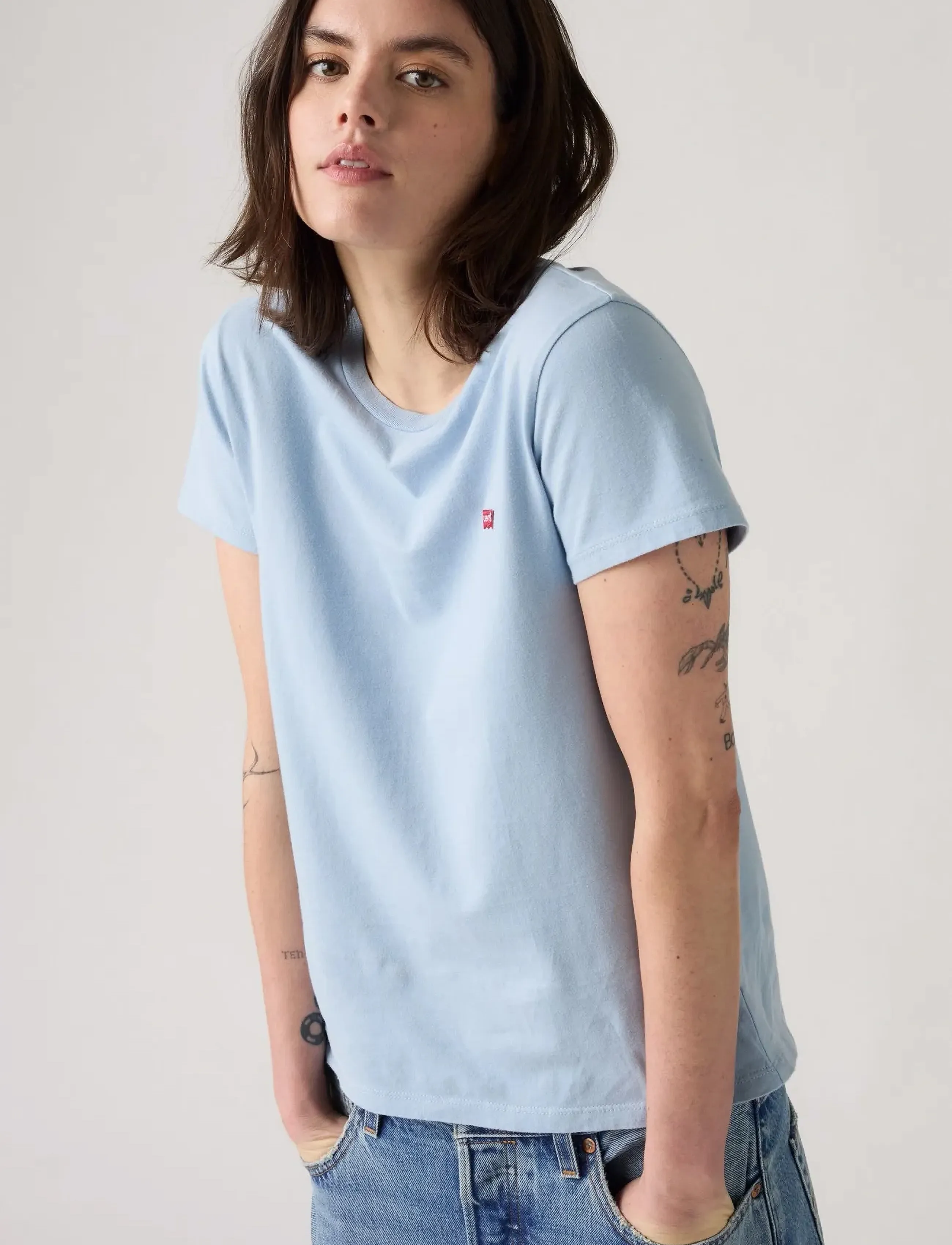 Levi's® - PERFECT TEE CHAMBRAY BLUE COTT - blues - 1