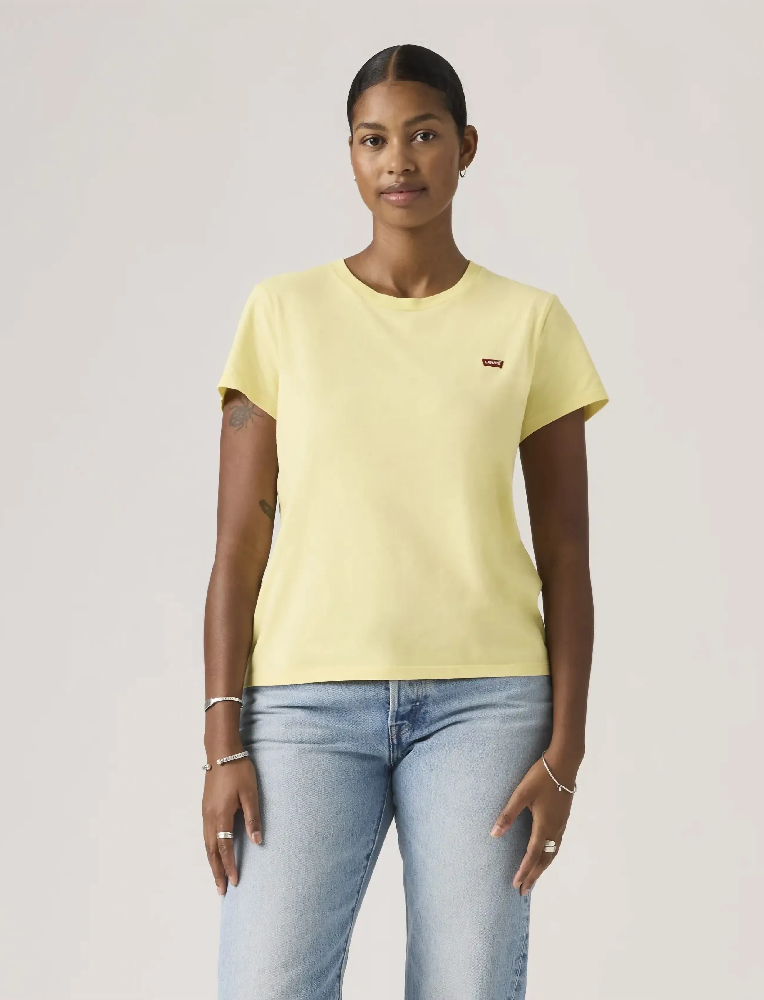 Levi's® PERFECT TEE FRENCH VANILLA COT - T-shirts & Toppar - YELLOWS / yellow