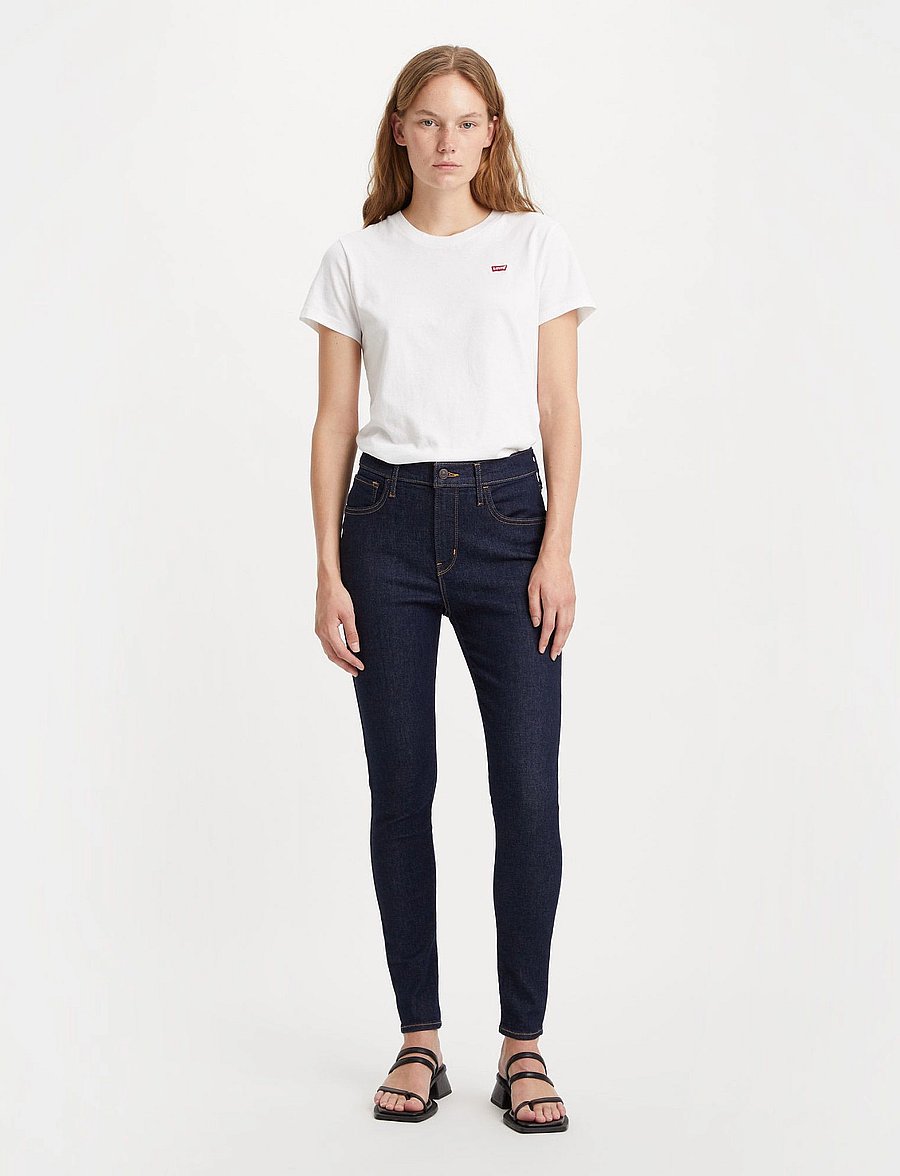 Levi's® - 720 HIRISE SUPER SKINNY DEEP S - raka jeans - dark indigo - flat finish1 - 3