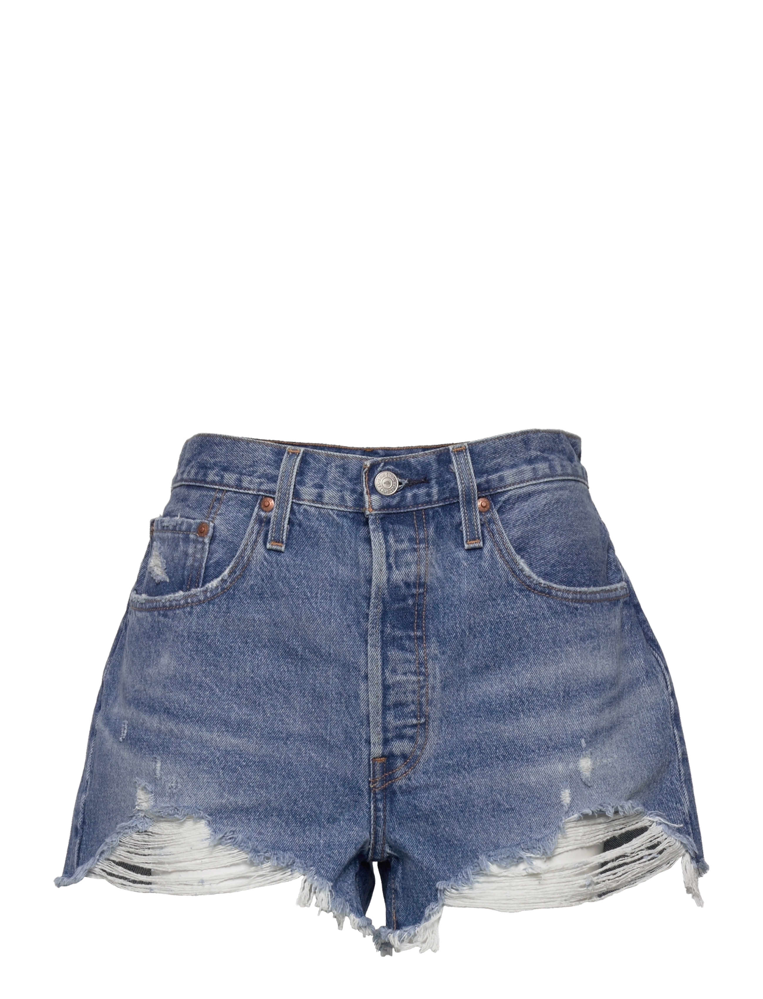501 ORIGINAL SHORT OXNARD ATHE - MED INDIGO - WORN IN