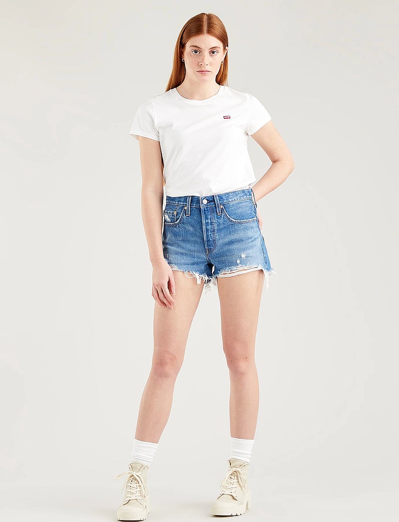 Levi's® - 501 ORIGINAL SHORT OXNARD ATHE - jorts - med indigo - worn in - 0