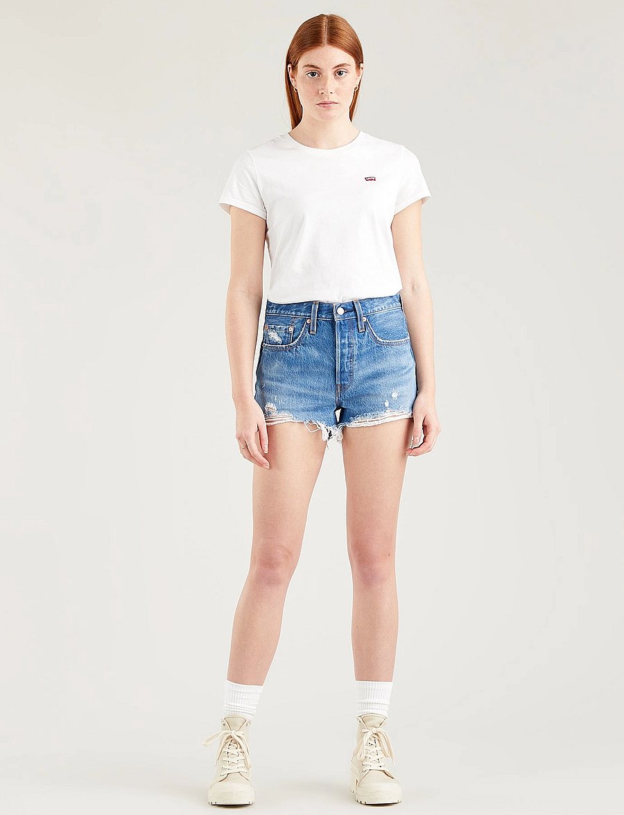 Levi's® - 501 ORIGINAL SHORT OXNARD ATHE - lühikesed teksapüksid - med indigo - worn in - 3