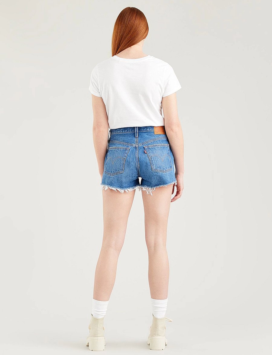 Levi's® - 501 ORIGINAL SHORT OXNARD ATHE - lühikesed teksapüksid - med indigo - worn in - 4