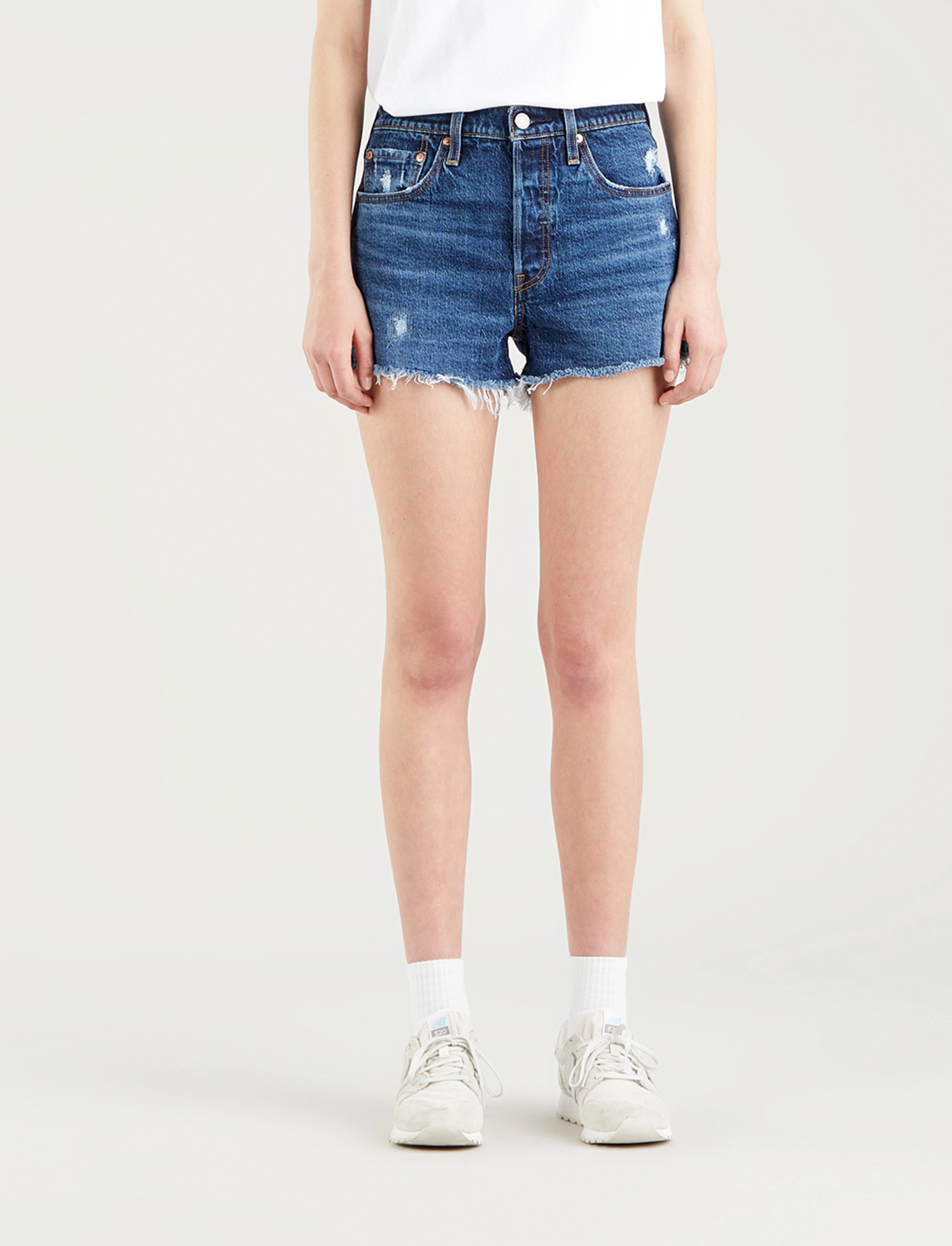 LEVI´S Women - 501 ORIGINAL SHORT SALSA DESTI - dark indigo - worn in - 2
