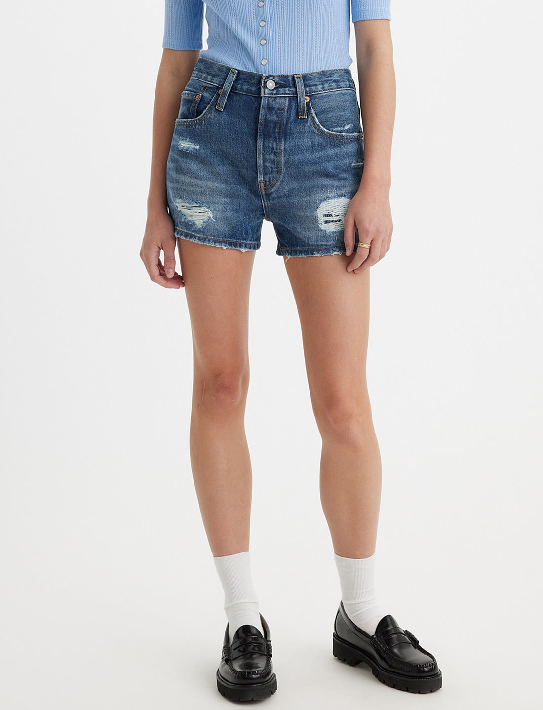 LEVI S Women 501 Original Short Z7280 Dark Denim shorts Boozt