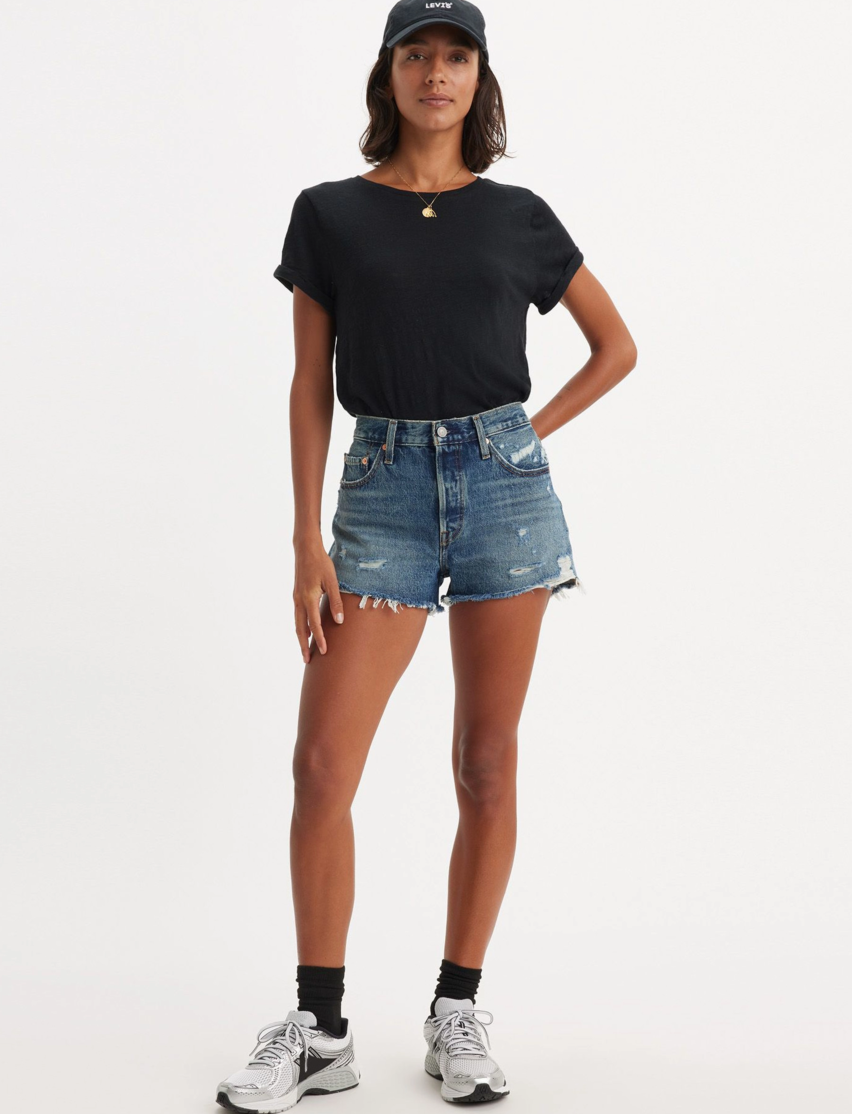 Levi's® - 501 ORIGINAL SHORT THE FUTURE - dark indigo - worn in - 3