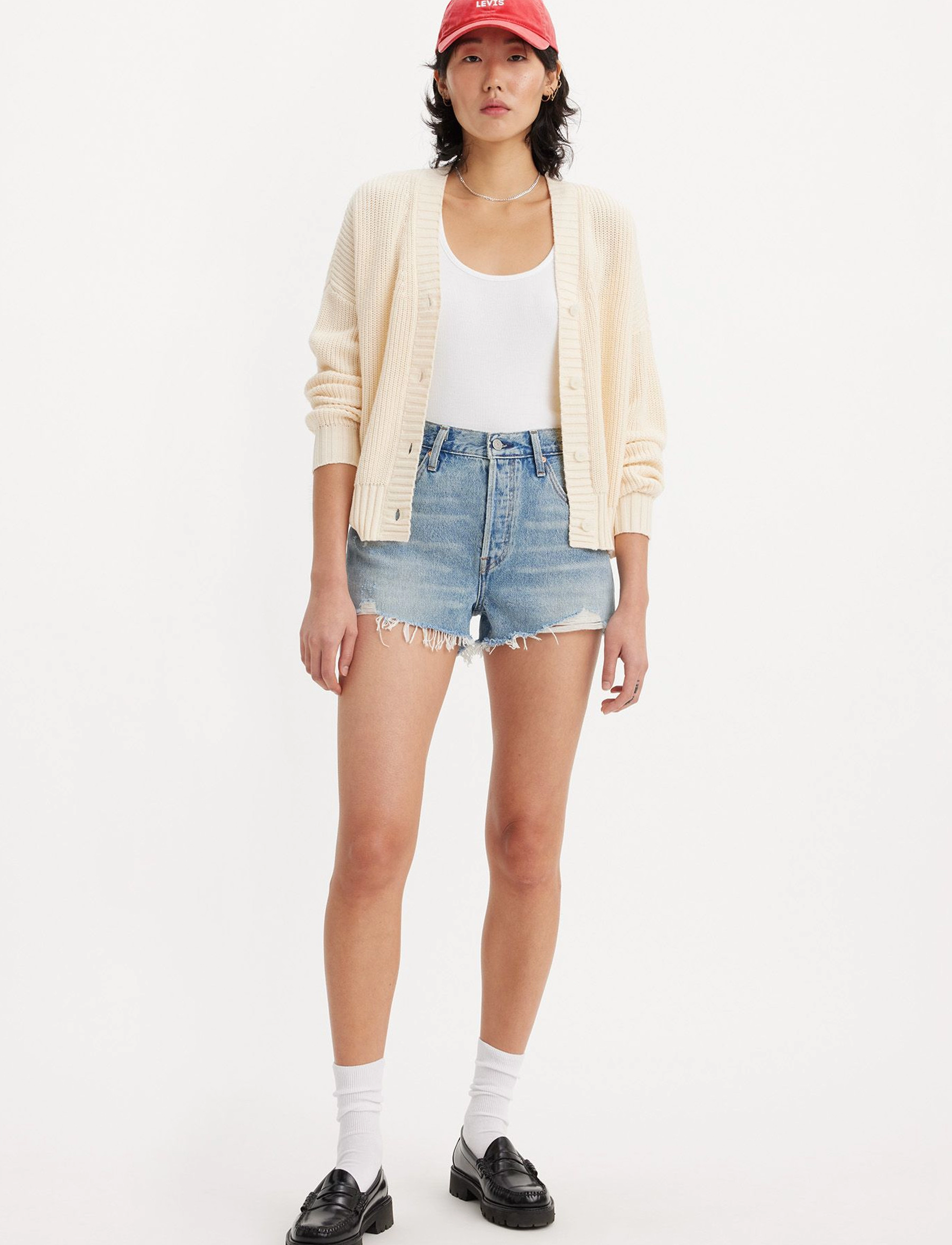 Levi's® - 501 ORIGINAL SHORT VAGUE FINIS - med indigo - worn in - 3