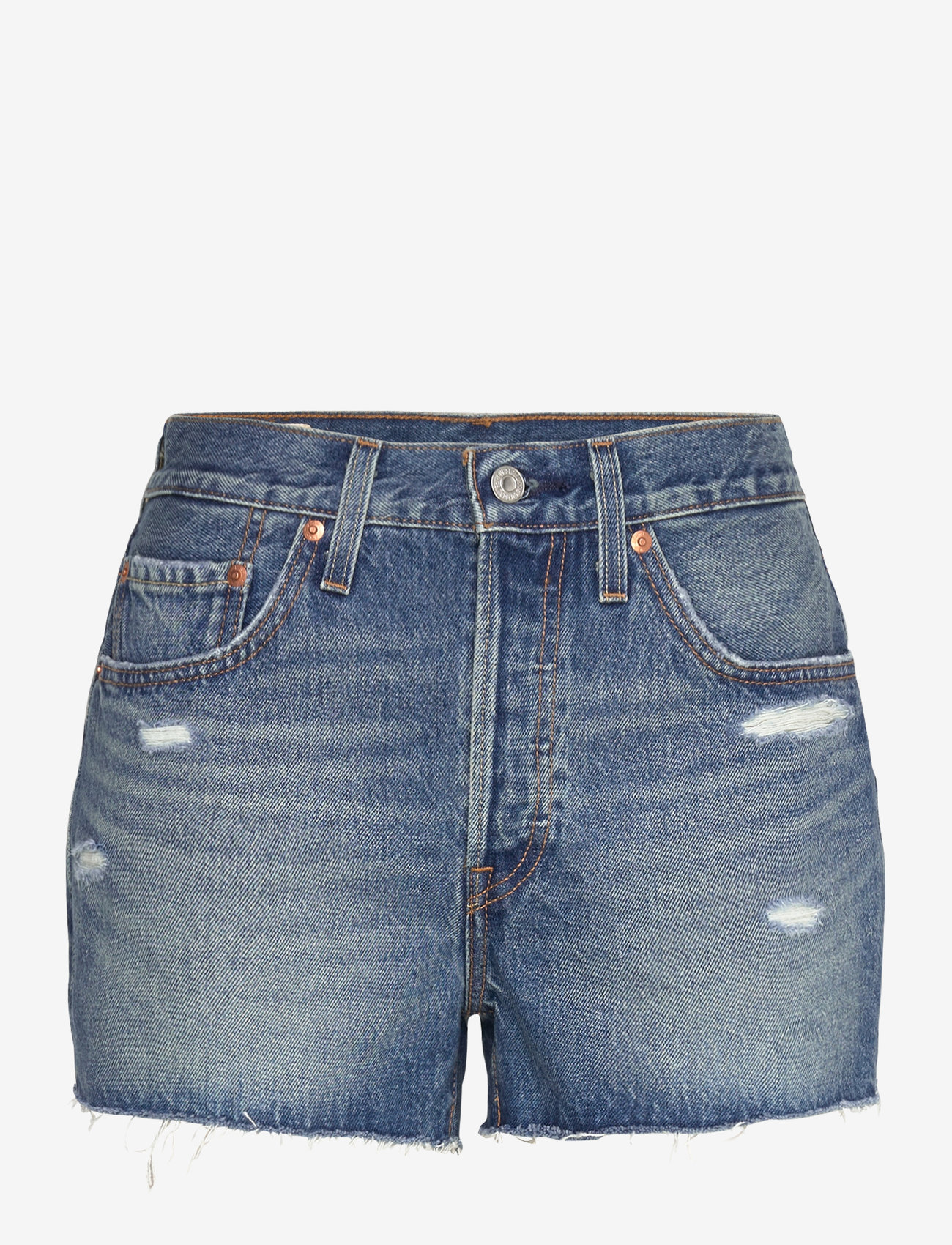 Levi's® - 501 ORIGINAL SHORT VERIFIED VI - jorts - med indigo - worn in - 1