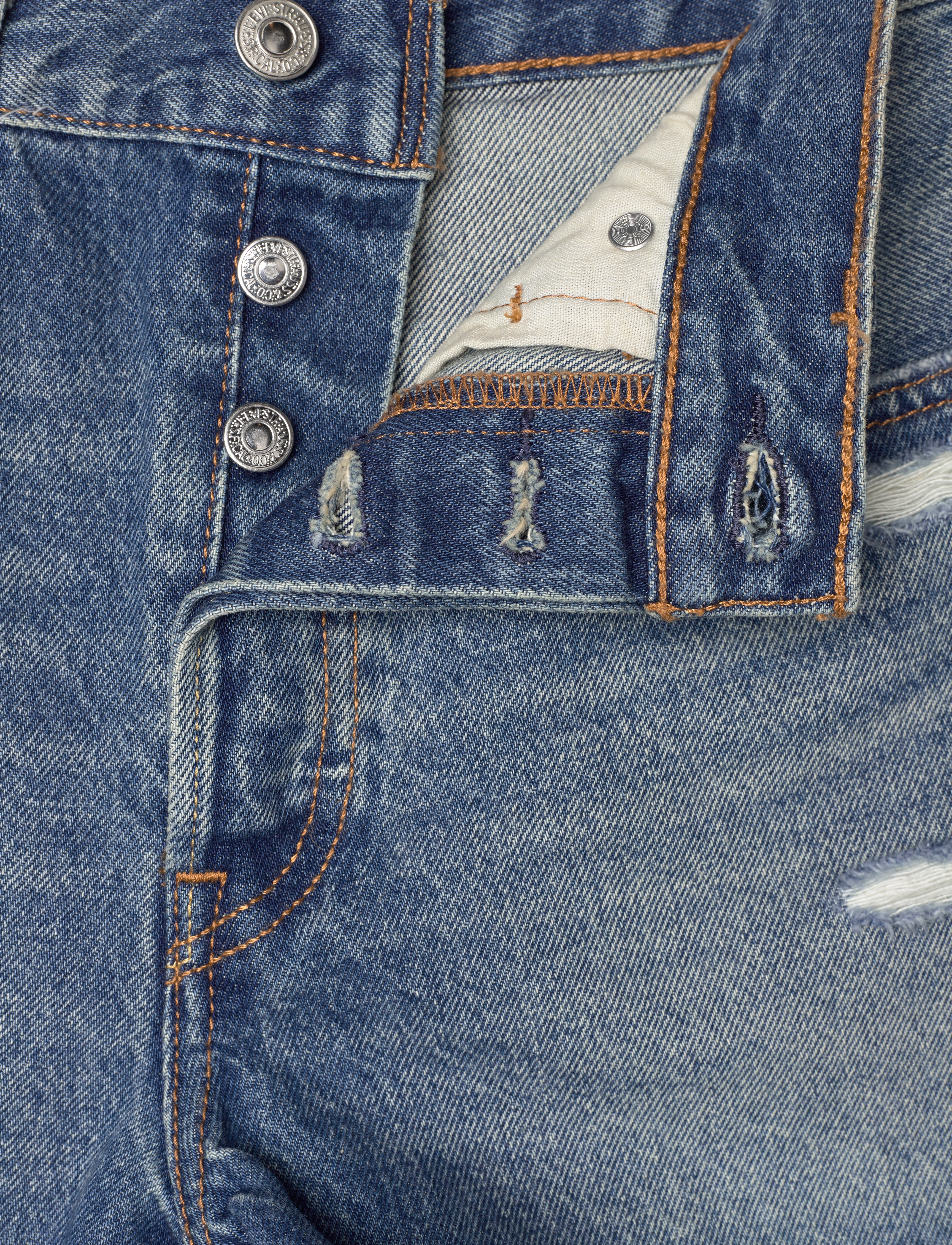 Levi's® - 501 ORIGINAL SHORT VERIFIED VI - short en jeans - med indigo - worn in - 5