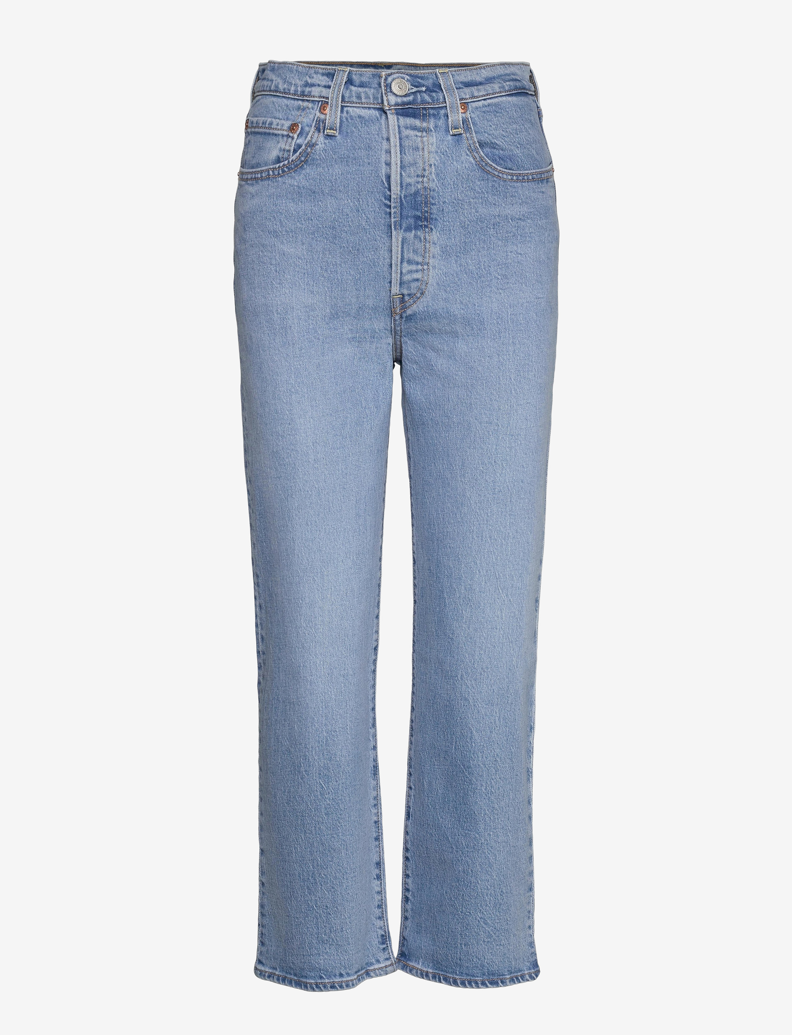 Levi's® - RIBCAGE STRAIGHT ANKLE SAMBA T - light indigo - worn in - 1