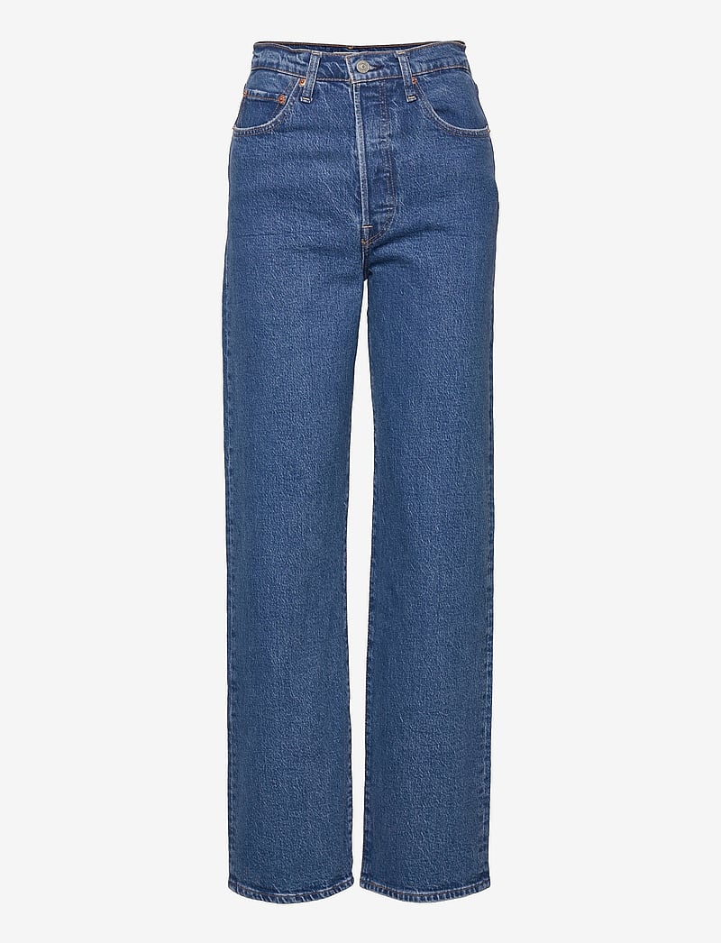 Levi's® - RIBCAGE STRAIGHT ANKLE JAZZ PO - raka jeans - med indigo - worn in - 1
