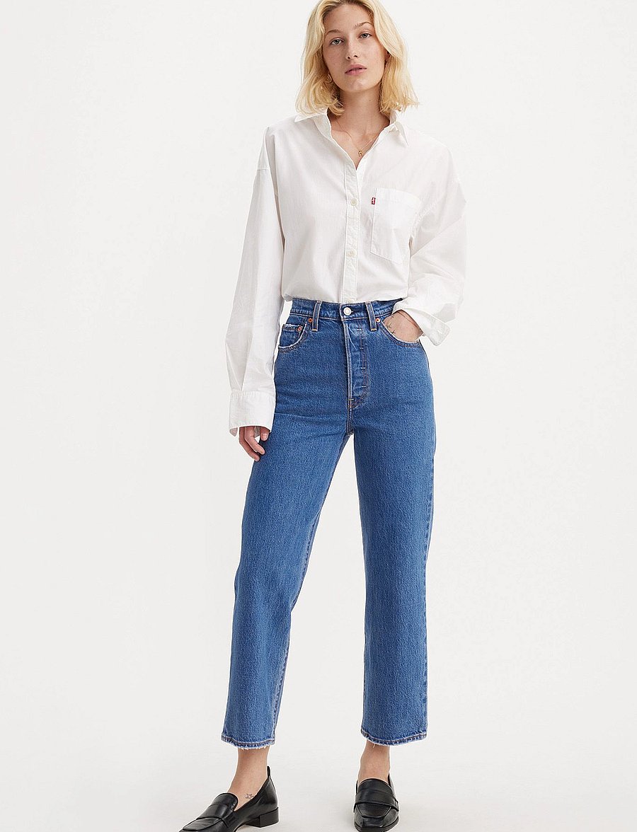 Levi's® - RIBCAGE STRAIGHT ANKLE JAZZ PO - gerade jeans - med indigo - worn in - 3
