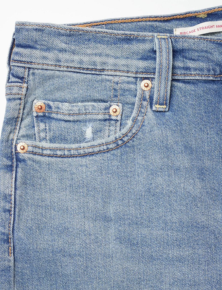 Levi's® - RIBCAGE STRAIGHT ANKLE CENTER - gerade jeans - med indigo - worn in - 5
