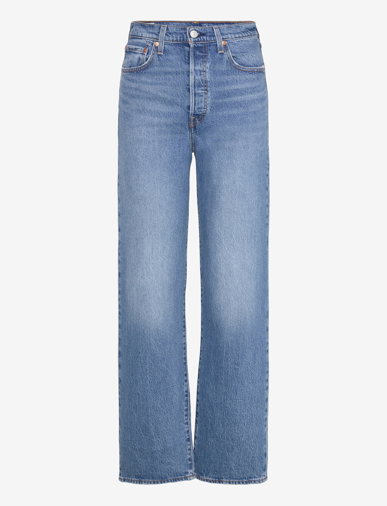 Levi's® - RIBCAGE STRAIGHT ANKLE DANCE A - med indigo - worn in - 1