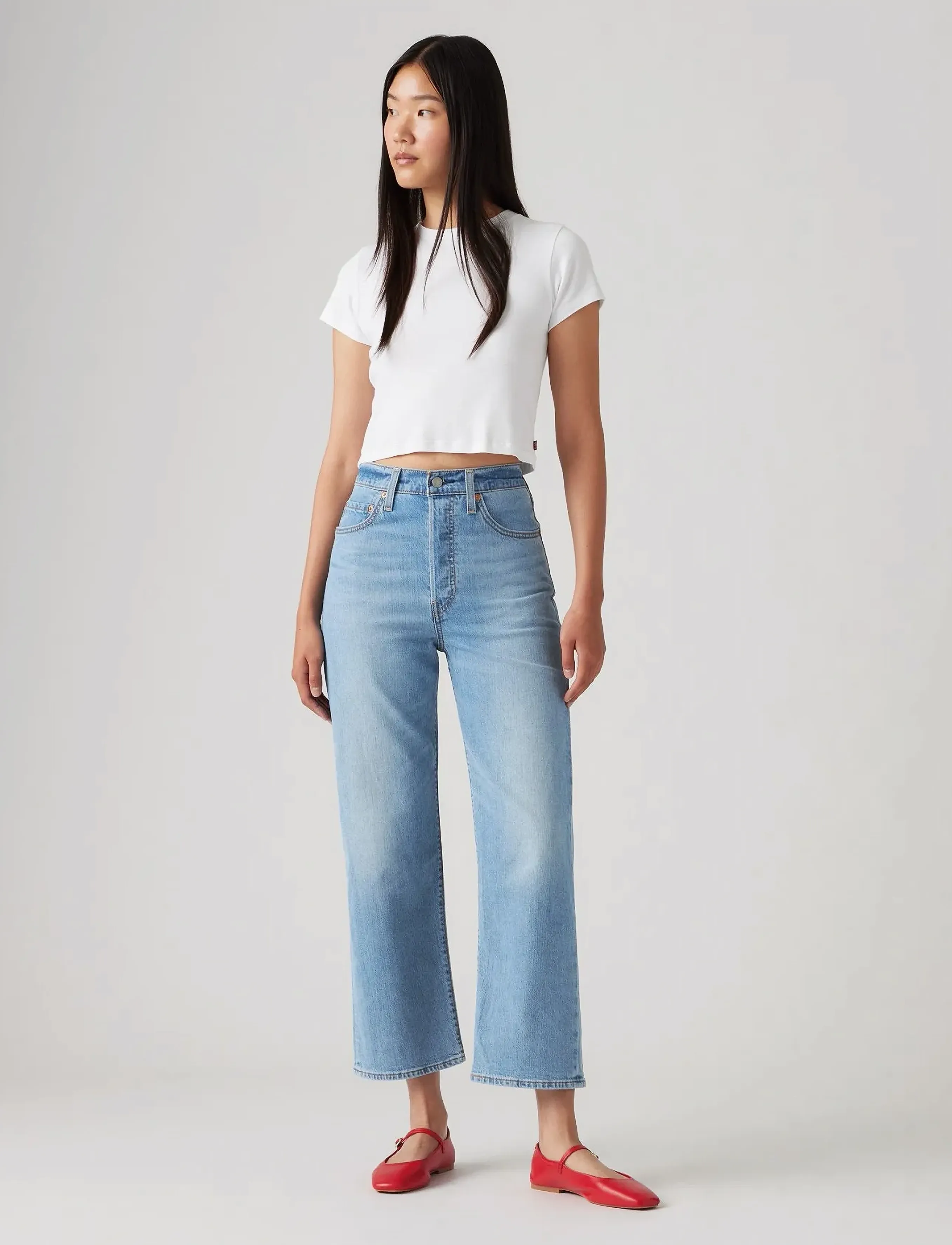 Levi's Ribcage Straight Ankle Cool Wi, 29 x 31, Blue, Jeans > Lige-Almindelige, Dame