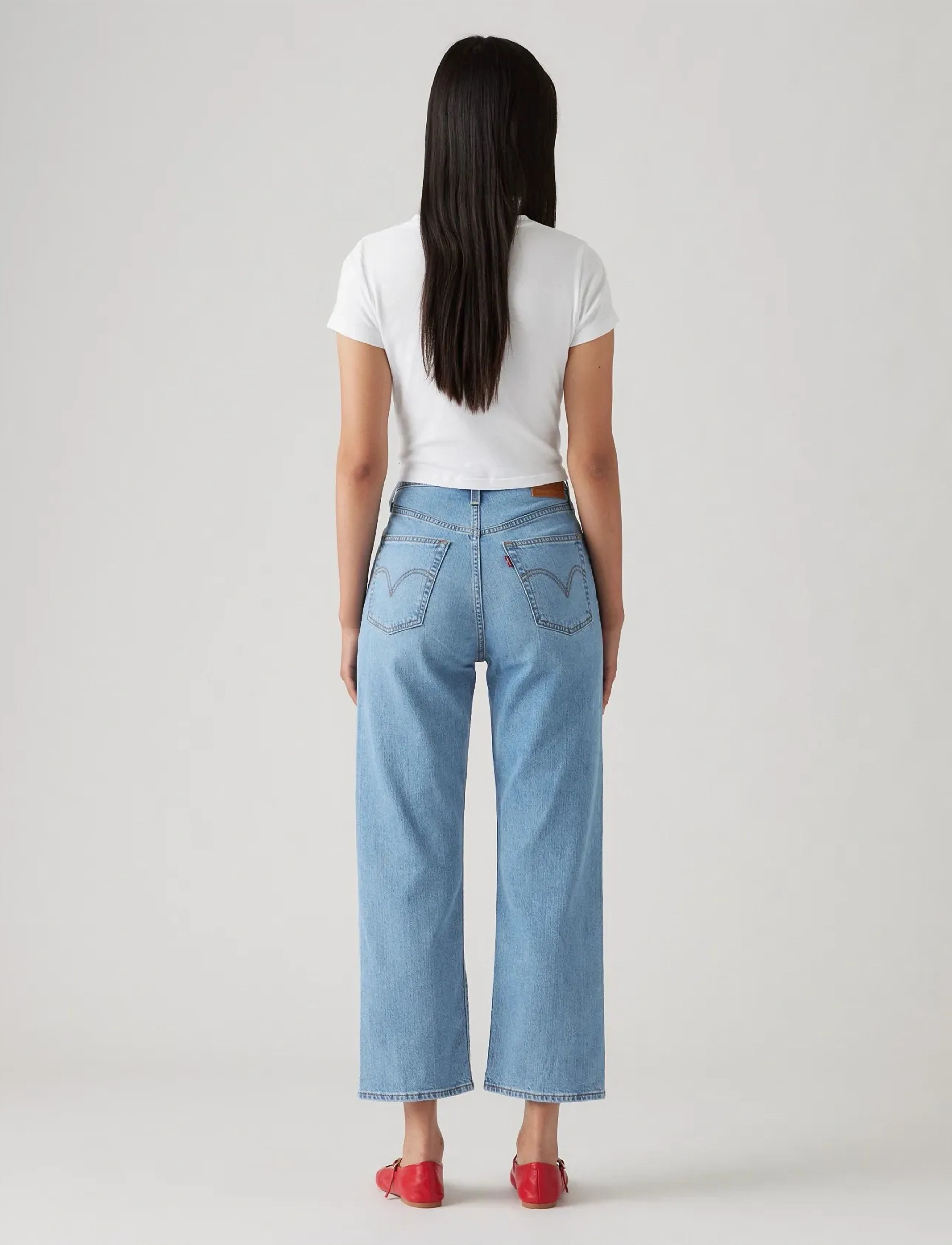 Levi's® - RIBCAGE STRAIGHT ANKLE COOL WI - beinar gallabuxur - med indigo - worn in - 5