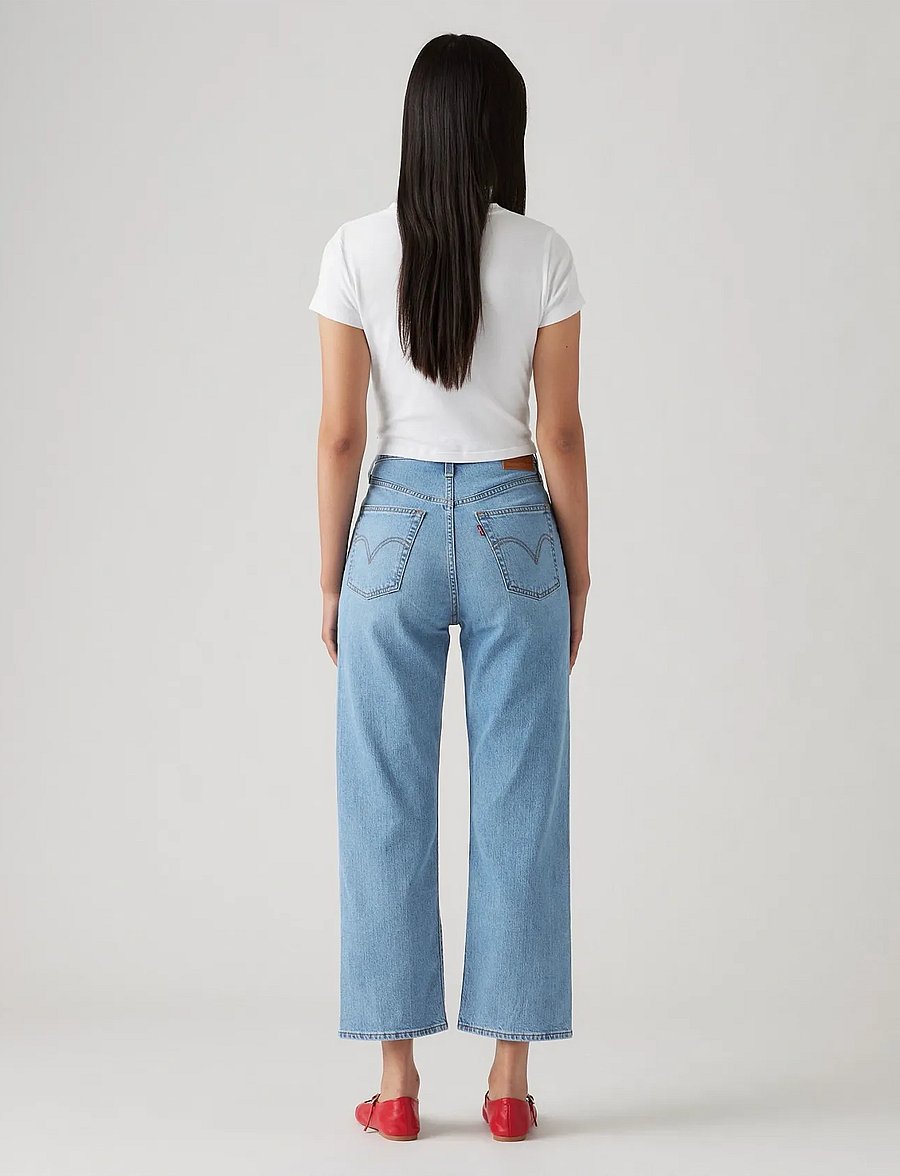 Levi's® - RIBCAGE STRAIGHT ANKLE COOL WI - gerade jeans - med indigo - worn in - 5