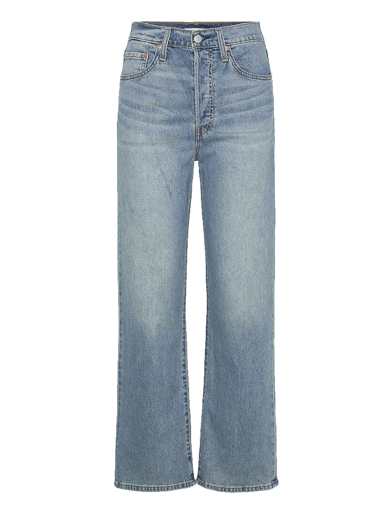 Levi's® - RIBCAGE STRAIGHT ANKLE COOL IN - hosen mit weitem bein - med indigo - worn in - 1