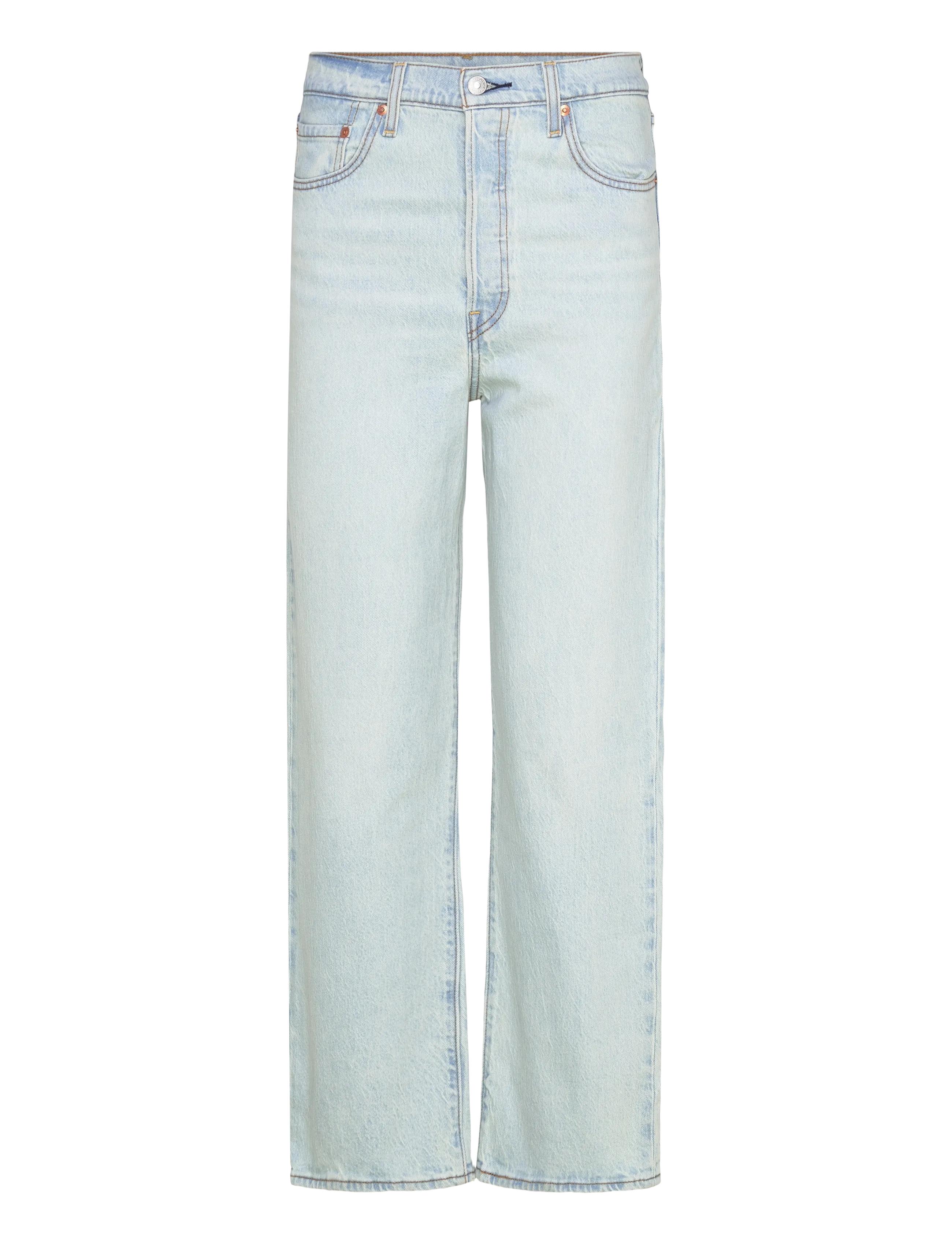 Levi's® RIBCAGE STRAIGHT ANKLE WOW ME - Jeans - LIGHT INDIGO - WORN IN / blue