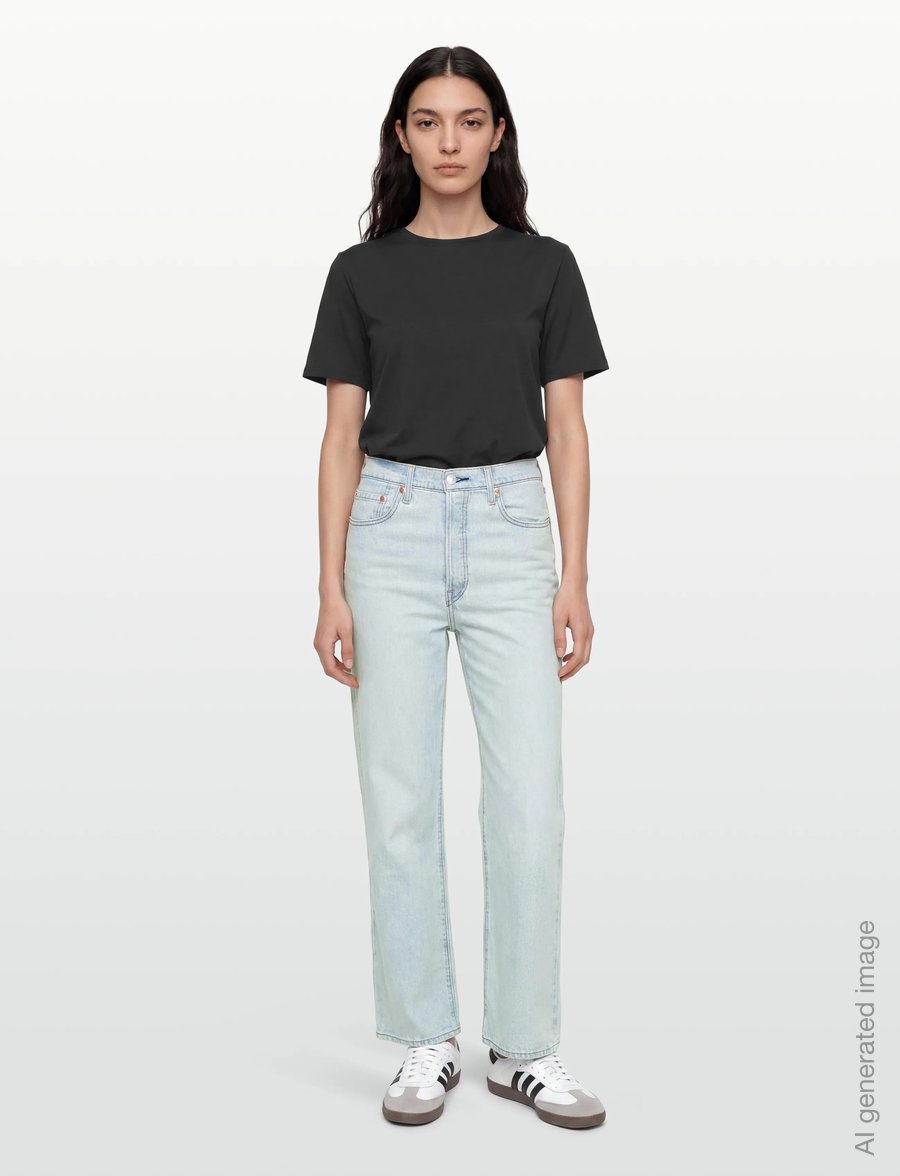 Levi's® - RIBCAGE STRAIGHT ANKLE WOW ME - raka jeans - light indigo - worn in - 0