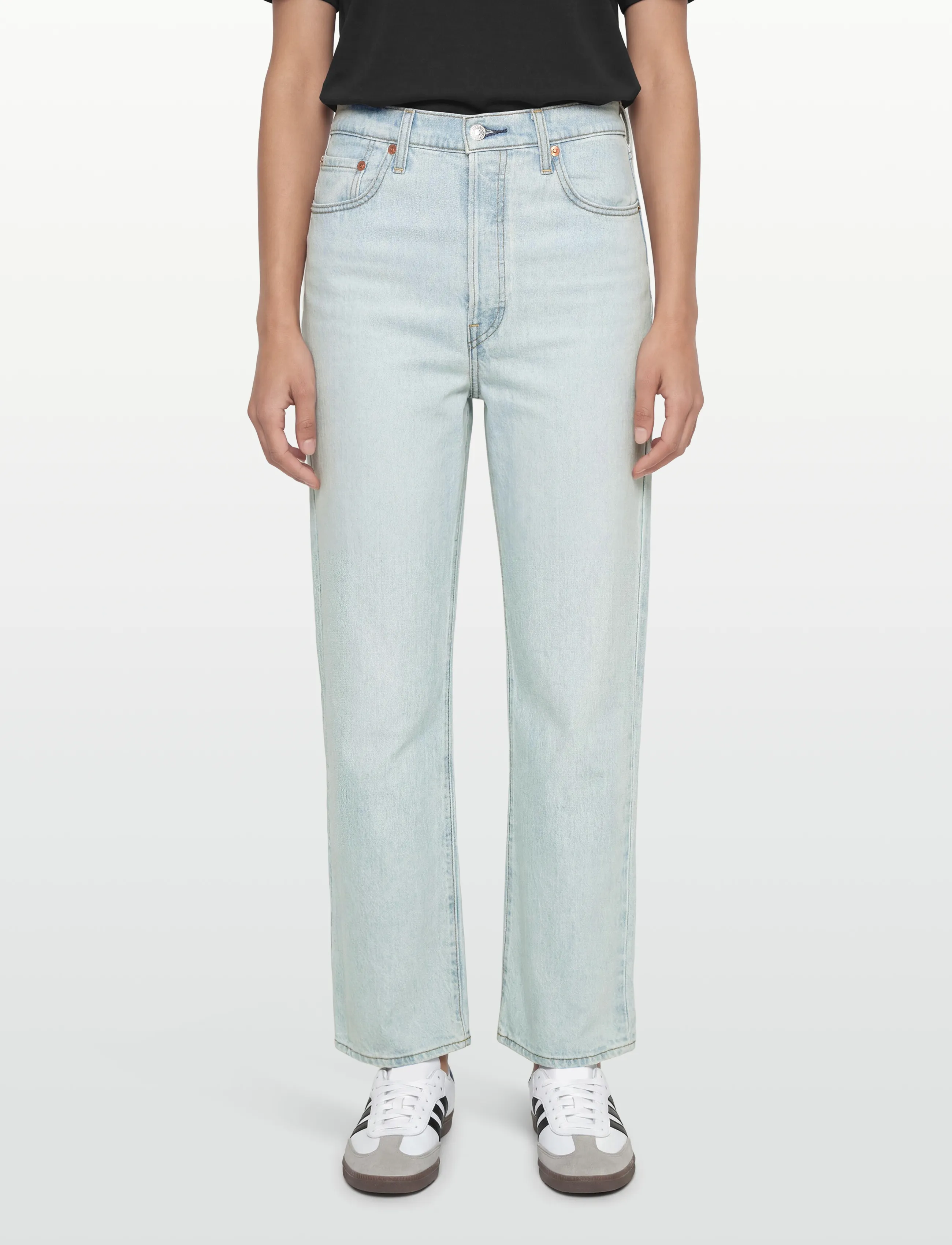 Levi's® - RIBCAGE STRAIGHT ANKLE WOW ME - straight jeans - light indigo - worn in - 3