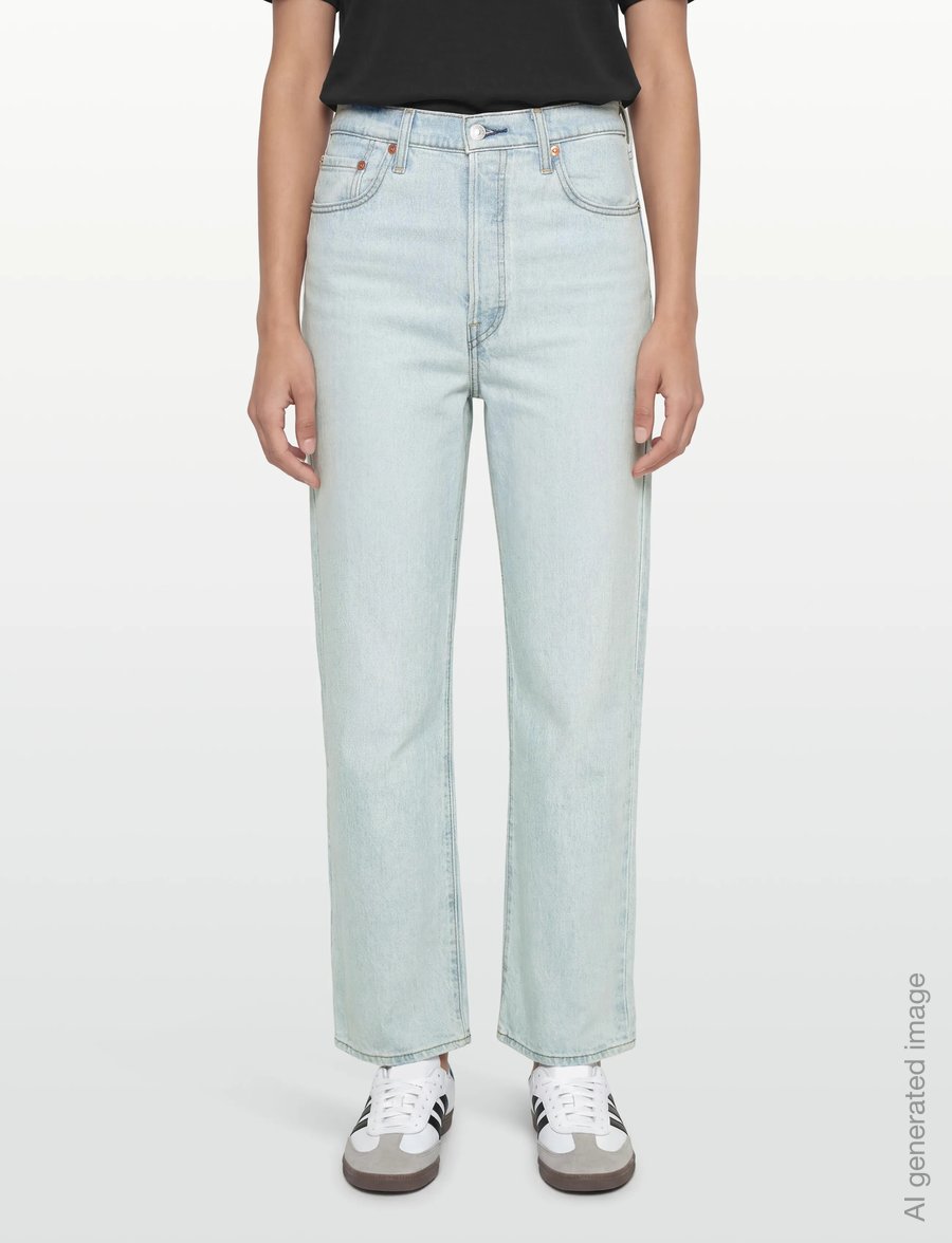 Levi's® - RIBCAGE STRAIGHT ANKLE WOW ME - raka jeans - light indigo - worn in - 3