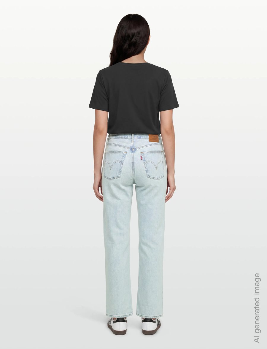 Levi's® - RIBCAGE STRAIGHT ANKLE WOW ME - raka jeans - light indigo - worn in - 4