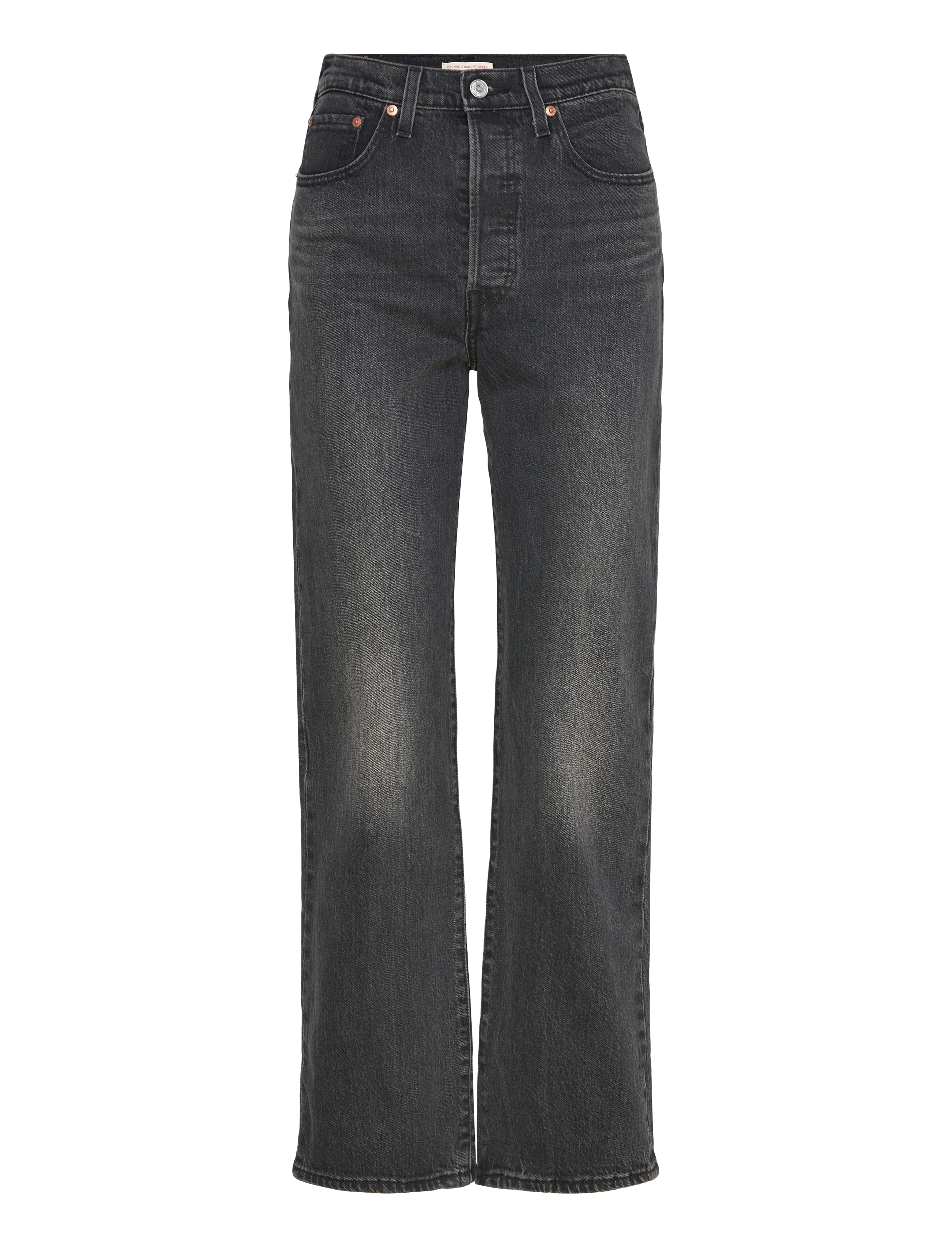 RIBCAGE STRAIGHT ANKLE LOOM AB - MED INDIGO - WORN IN