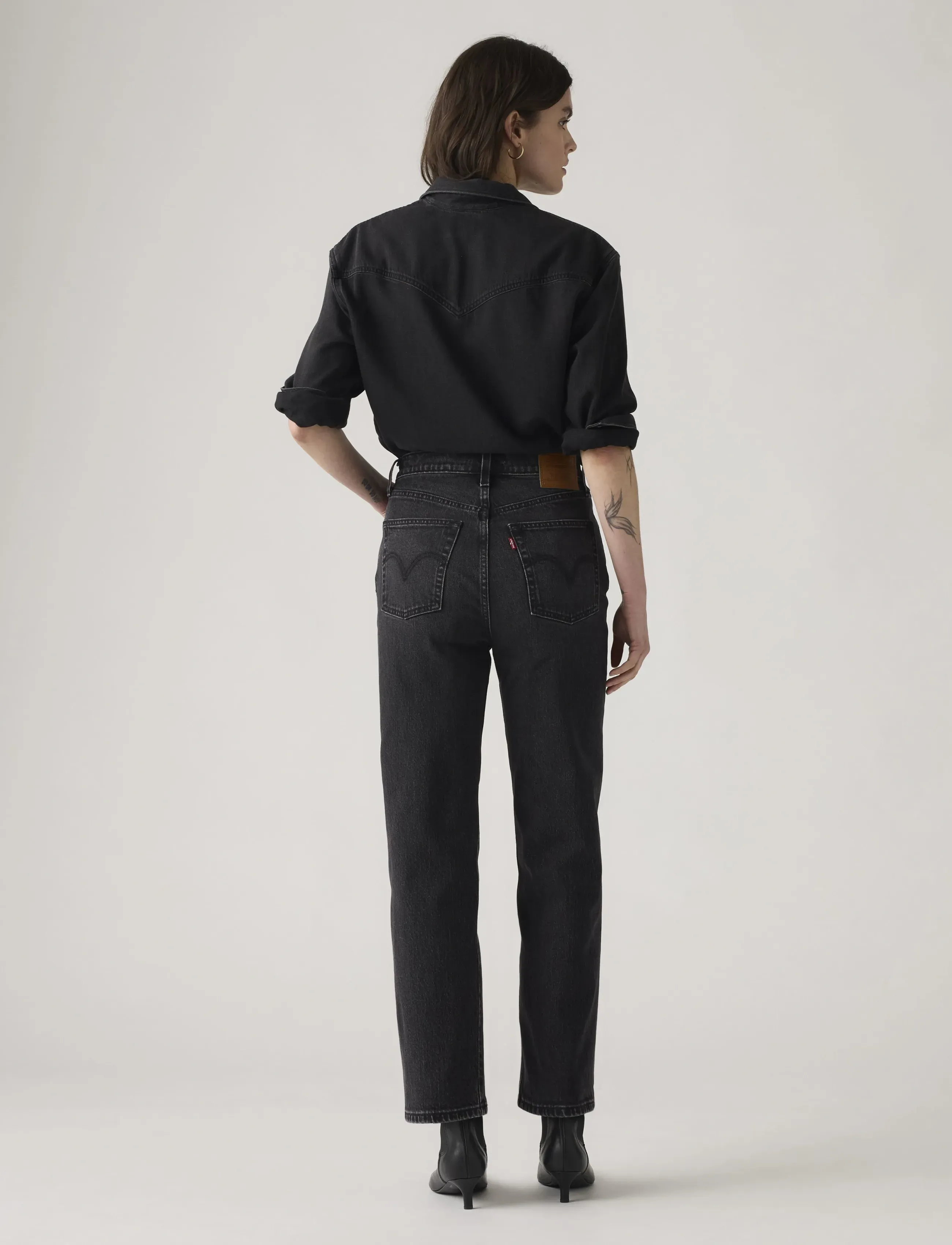 Levi's® - RIBCAGE STRAIGHT ANKLE LOOM AB - straight jeans - med indigo - worn in - 4