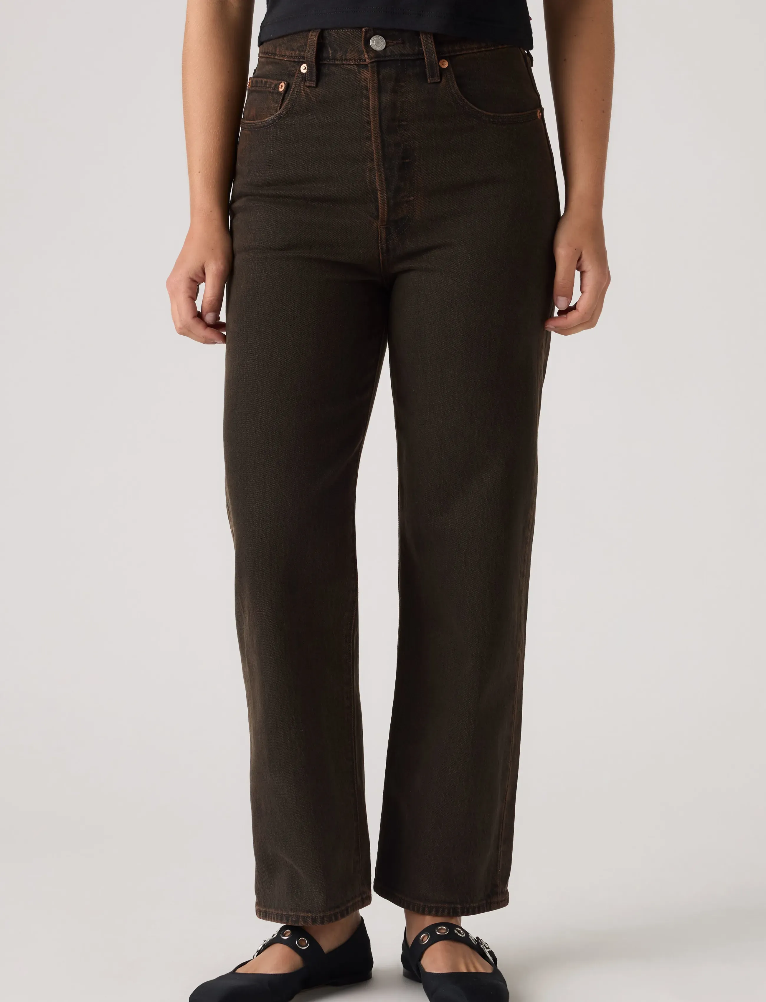 Levi's® - RIBCAGE STRAIGHT ANKLE OVER A - straight jeans - browns - 5