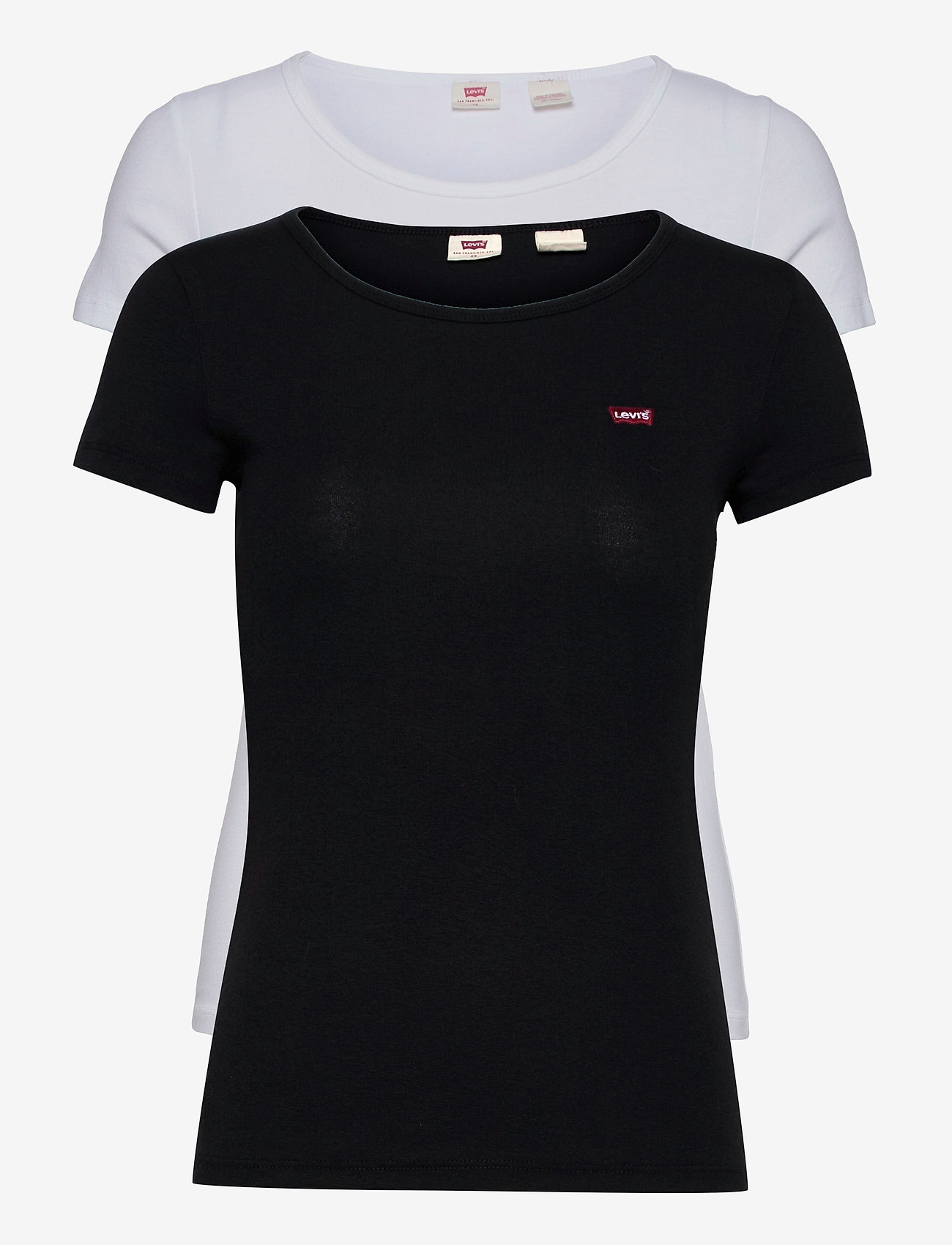 Levi's® - 2PACK CREWNECK TEE NEUTRALS - t-shirts - black/white - 1