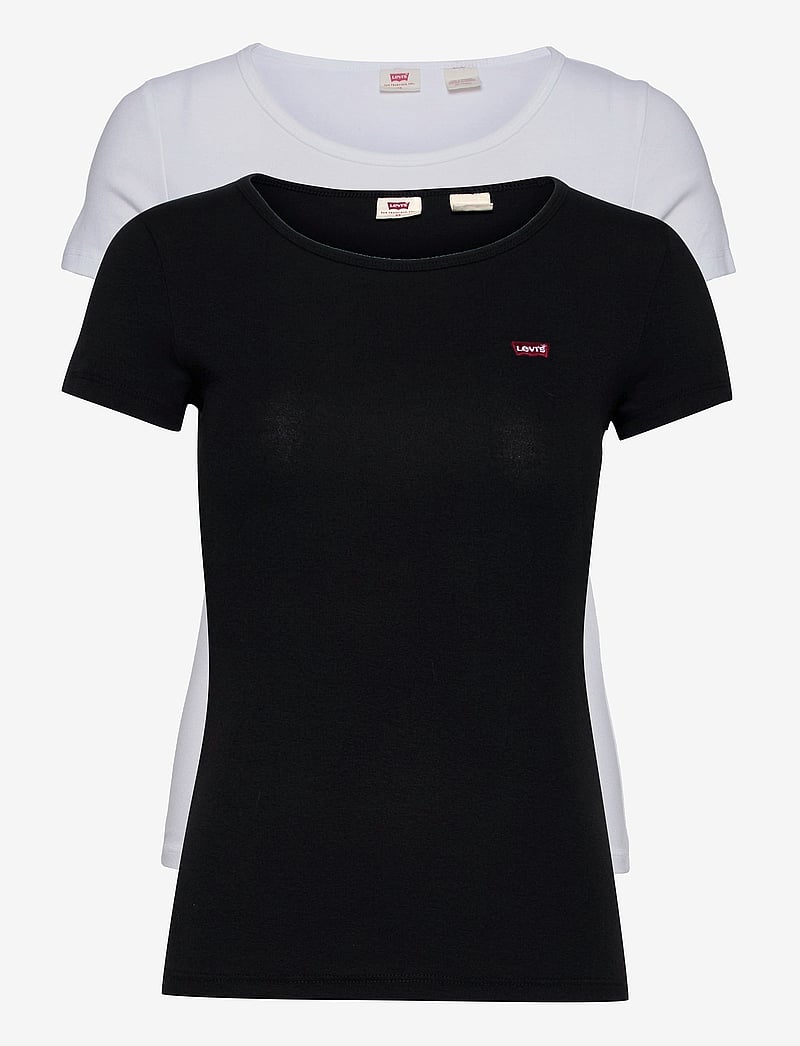Levi's® - 2PACK CREWNECK TEE NEUTRALS - t-shirts - black/white - 1