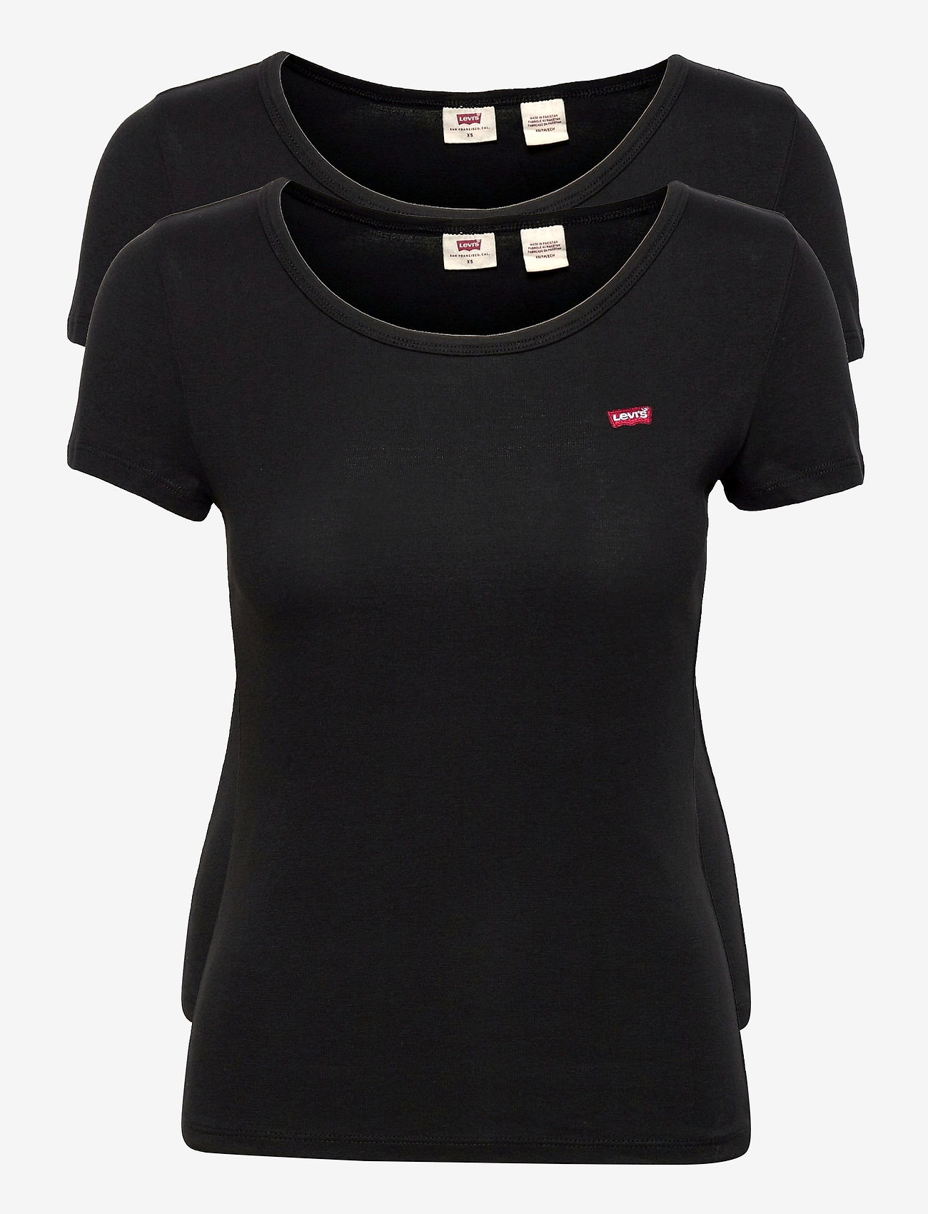 Levi's® - 2PACK CREWNECK TEE NEUTRALS - t-shirts - black/black - 1