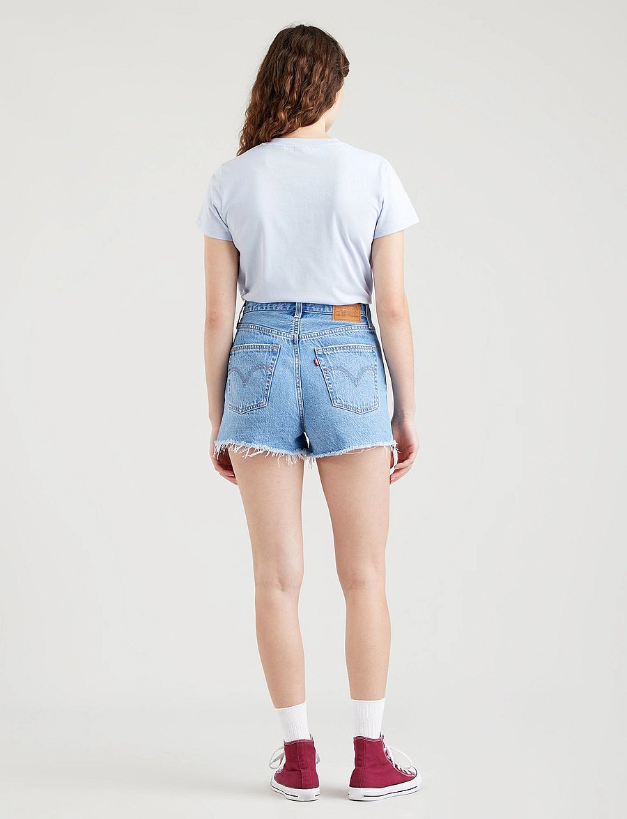 Levi's® - RIBCAGE SHORT BERNAL MID STONE - light indigo - flat finis - 3