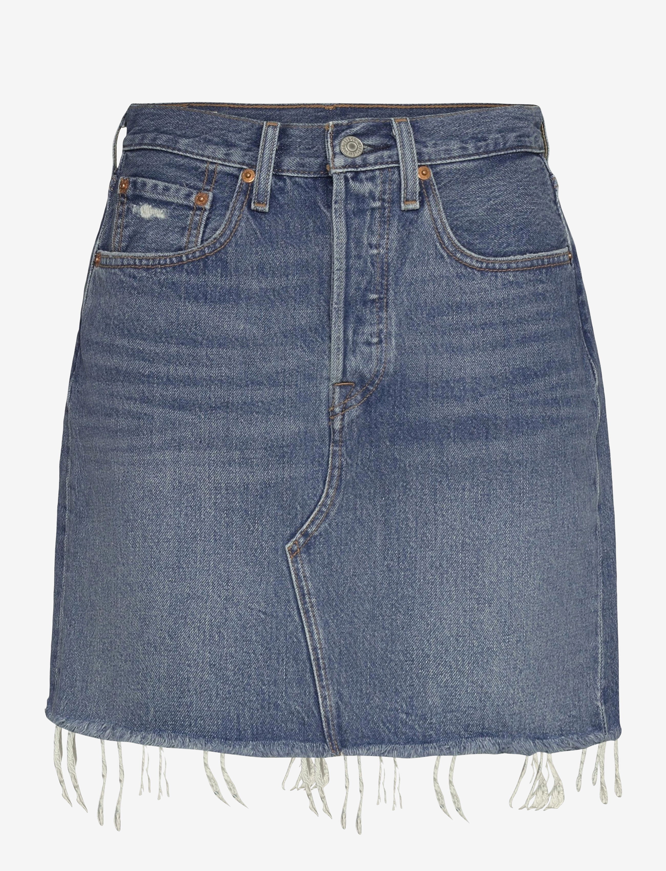 LEVI´S Women - HR DECON ICNIC BFLY SKRT STUCK - med indigo - worn in - 0