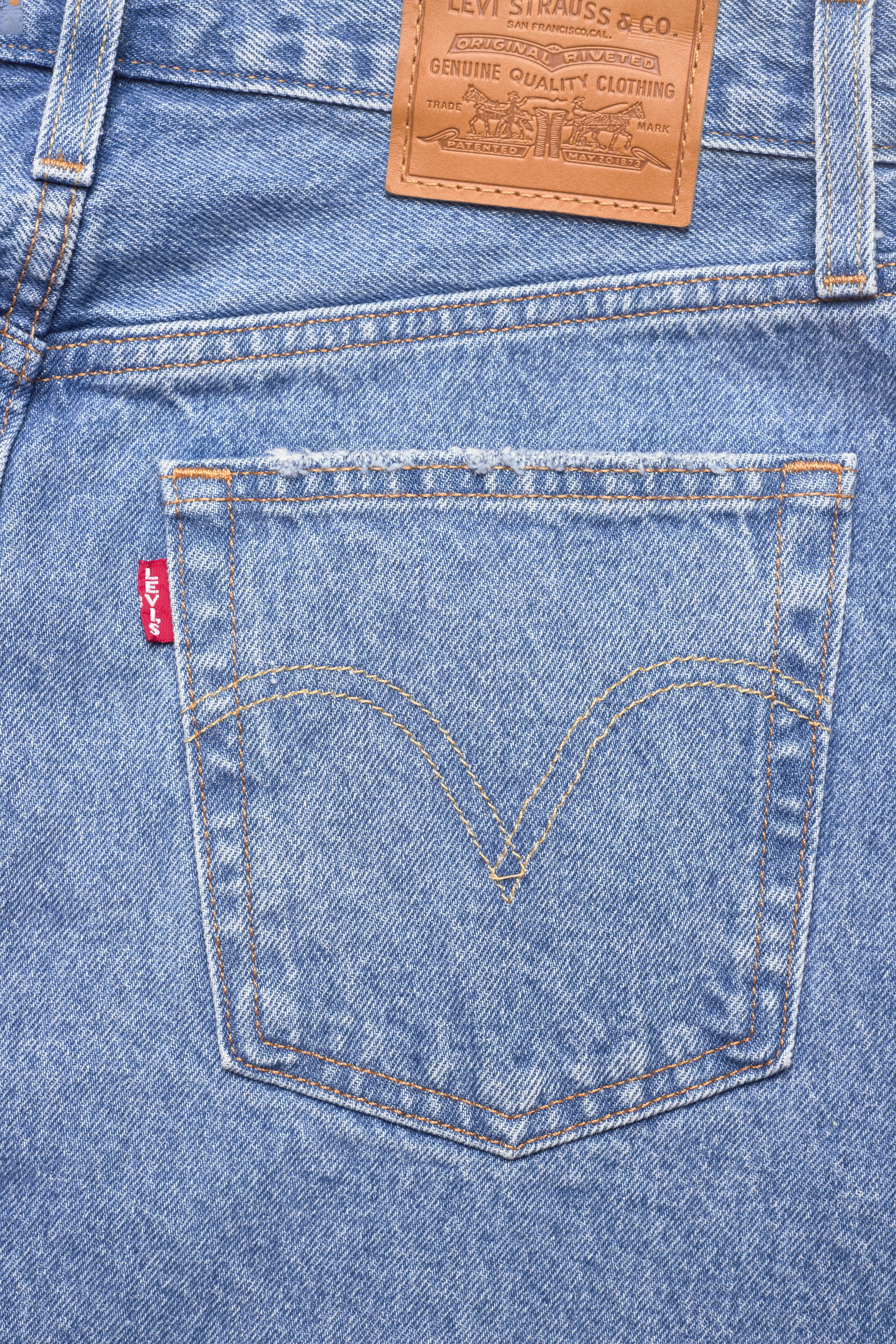 LEVI´S Women - HR DECON ICNIC BFLY SKRT OXNAR - light indigo - worn in - 4