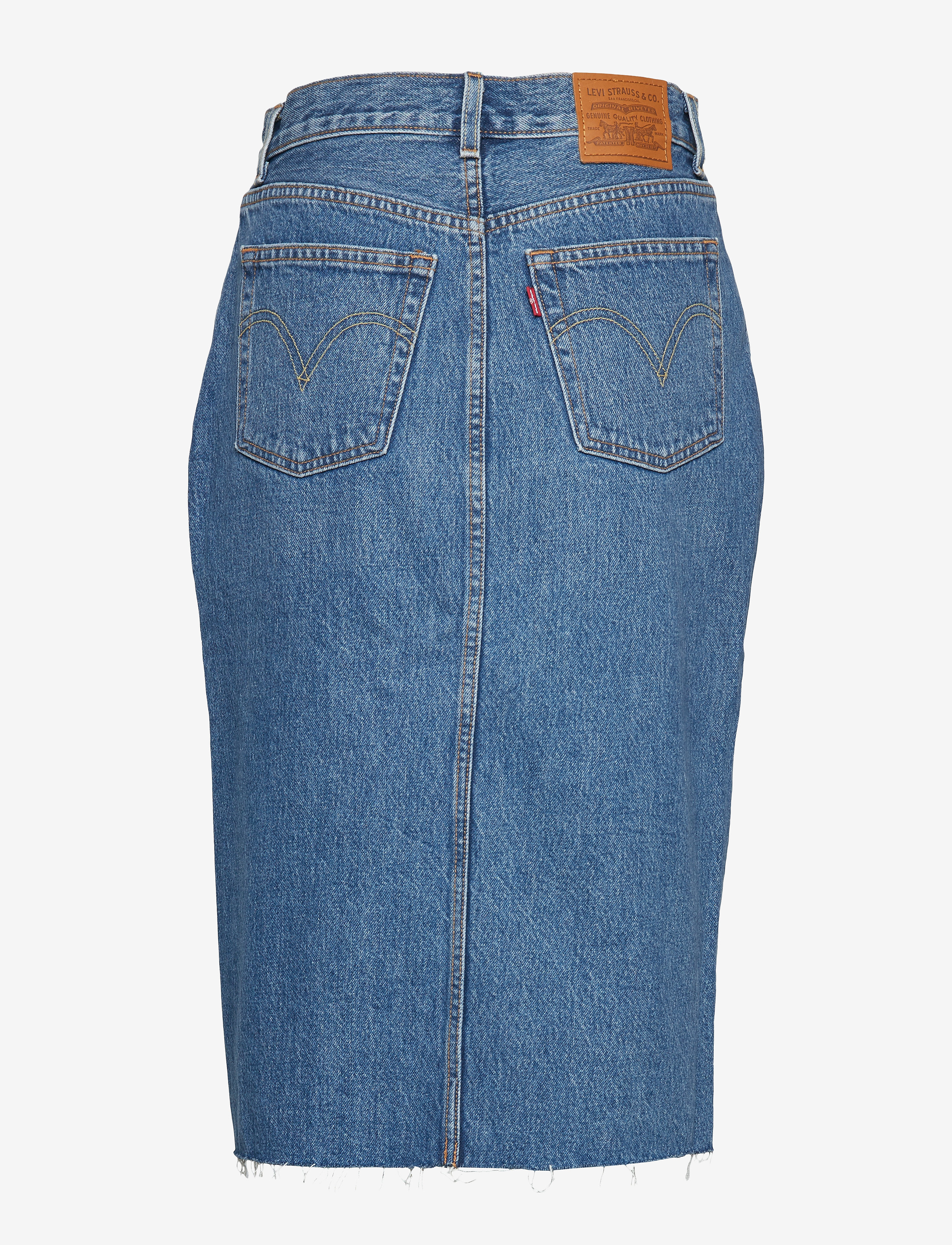 LEVI´S Women - DECONSTRUCTED MIDI SKIRT VAST - med indigo - worn in - 1